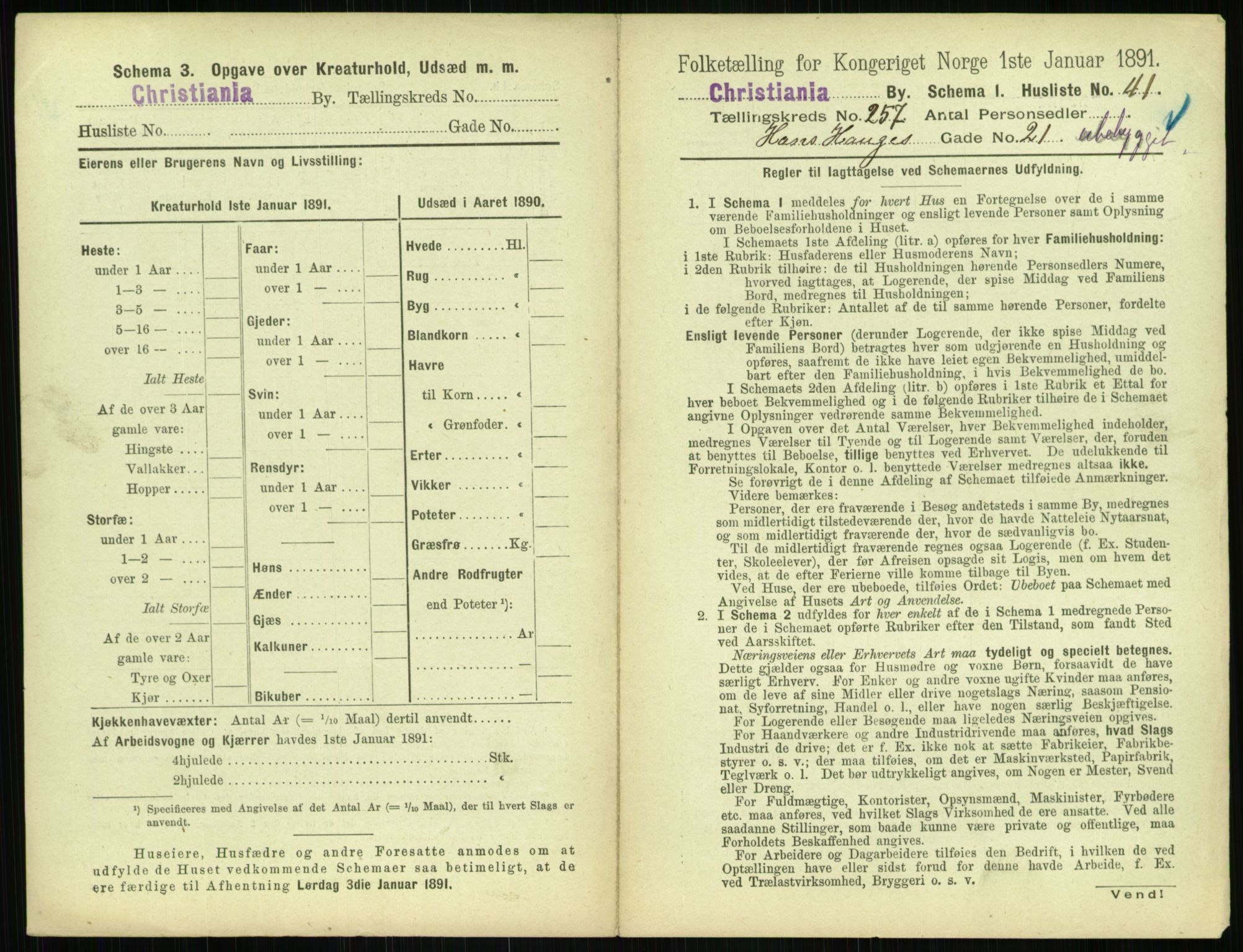 RA, 1891 census for 0301 Kristiania, 1891, p. 156472