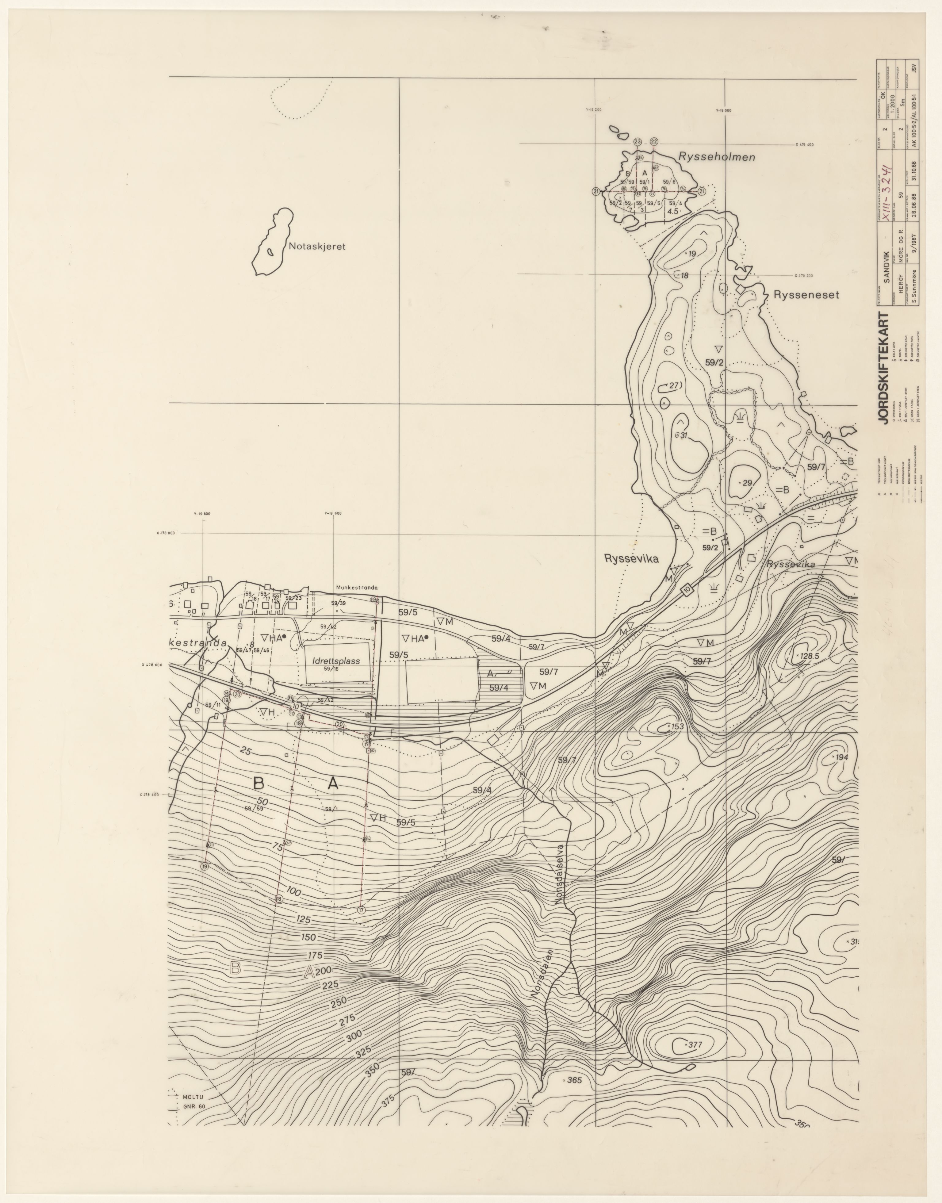 Jordskifteverkets kartarkiv, AV/RA-S-3929/T, 1859-1988, p. 4081