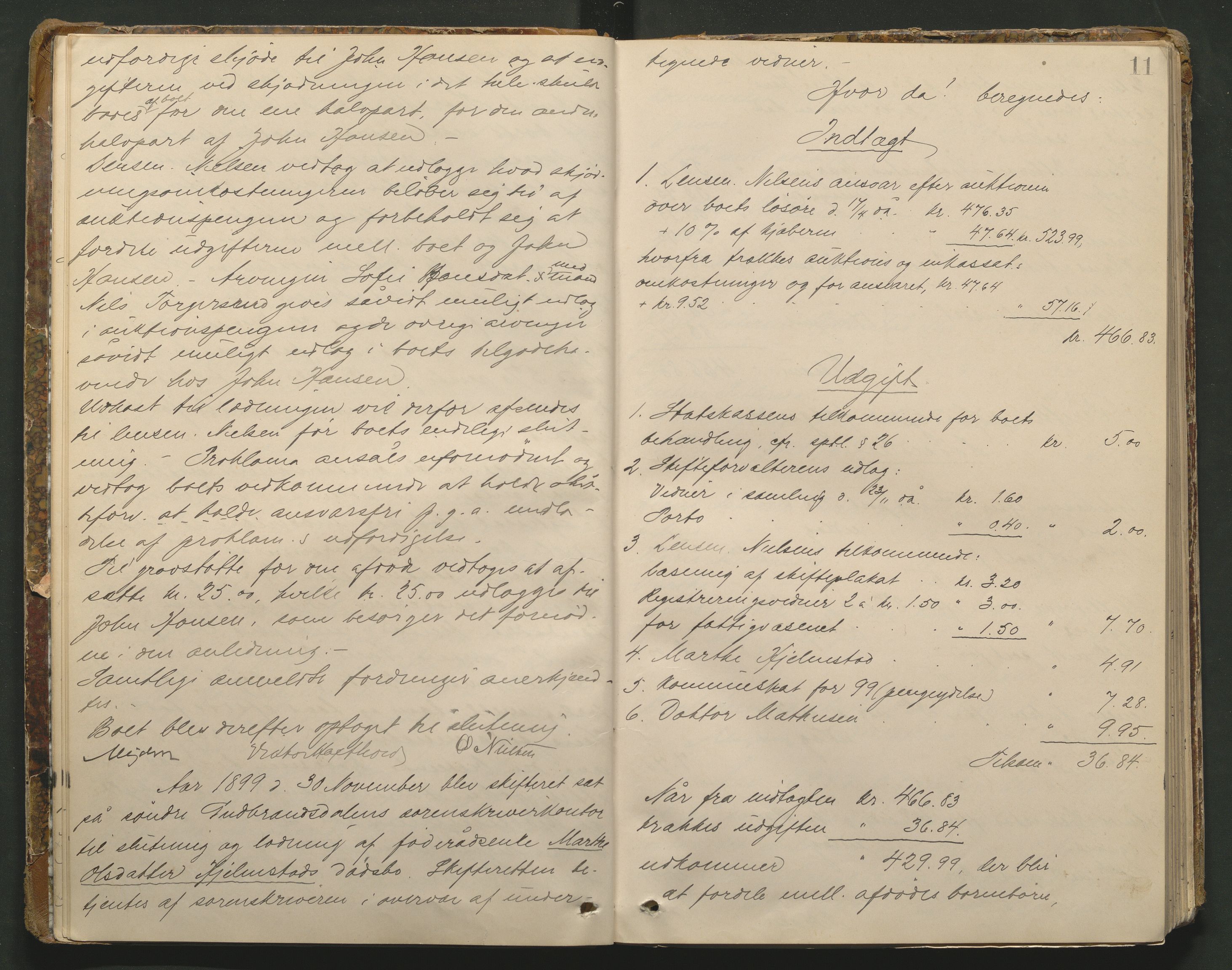 Sør-Gudbrandsdal tingrett, AV/SAH-TING-004/J/Ja/Jad/L0001: Skifteforhandlingsprotokoll - Fåberg og Gausdal, 1899-1911, p. 10b-11a