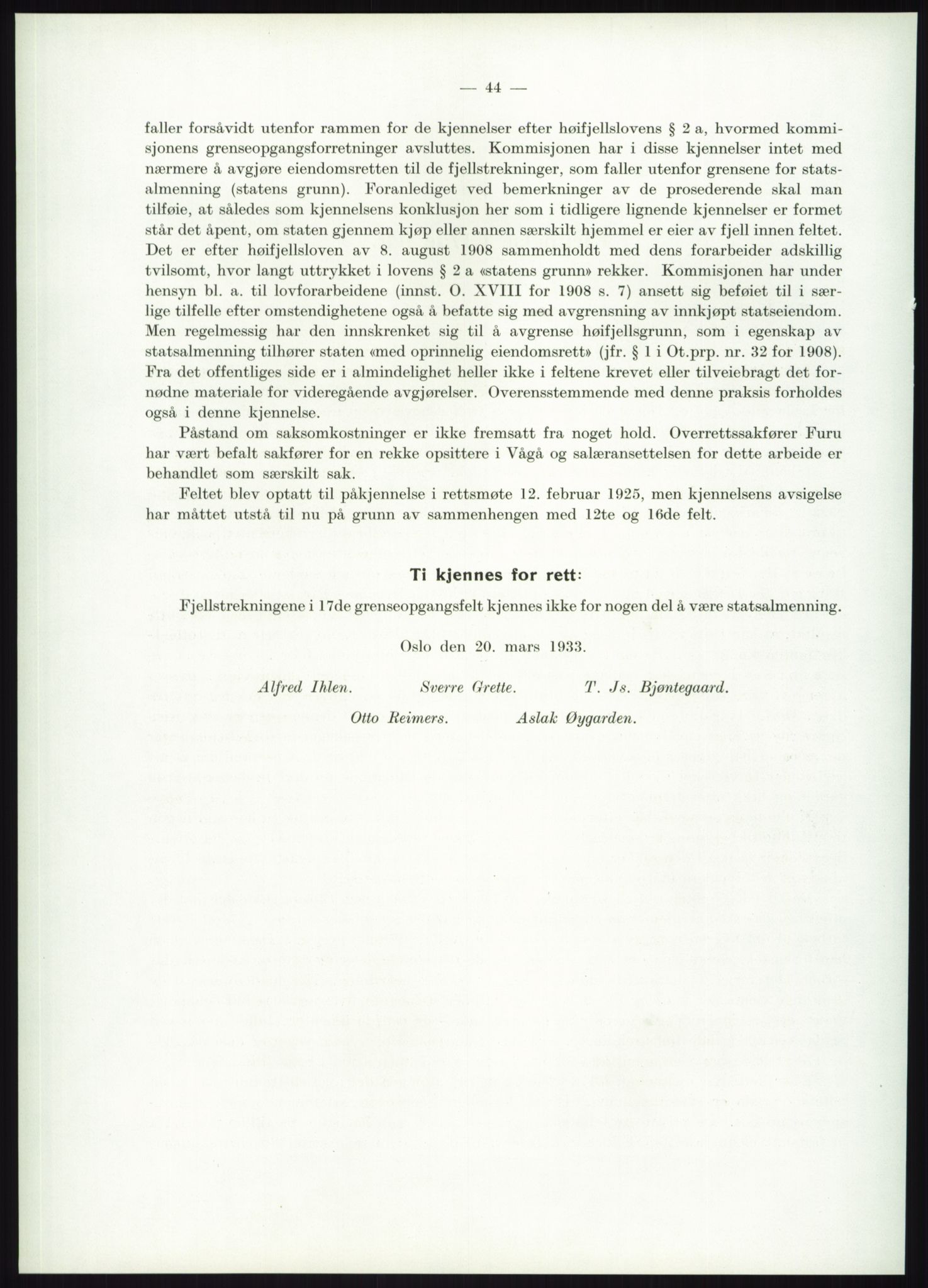 Høyfjellskommisjonen, AV/RA-S-1546/X/Xa/L0001: Nr. 1-33, 1909-1953, p. 5591