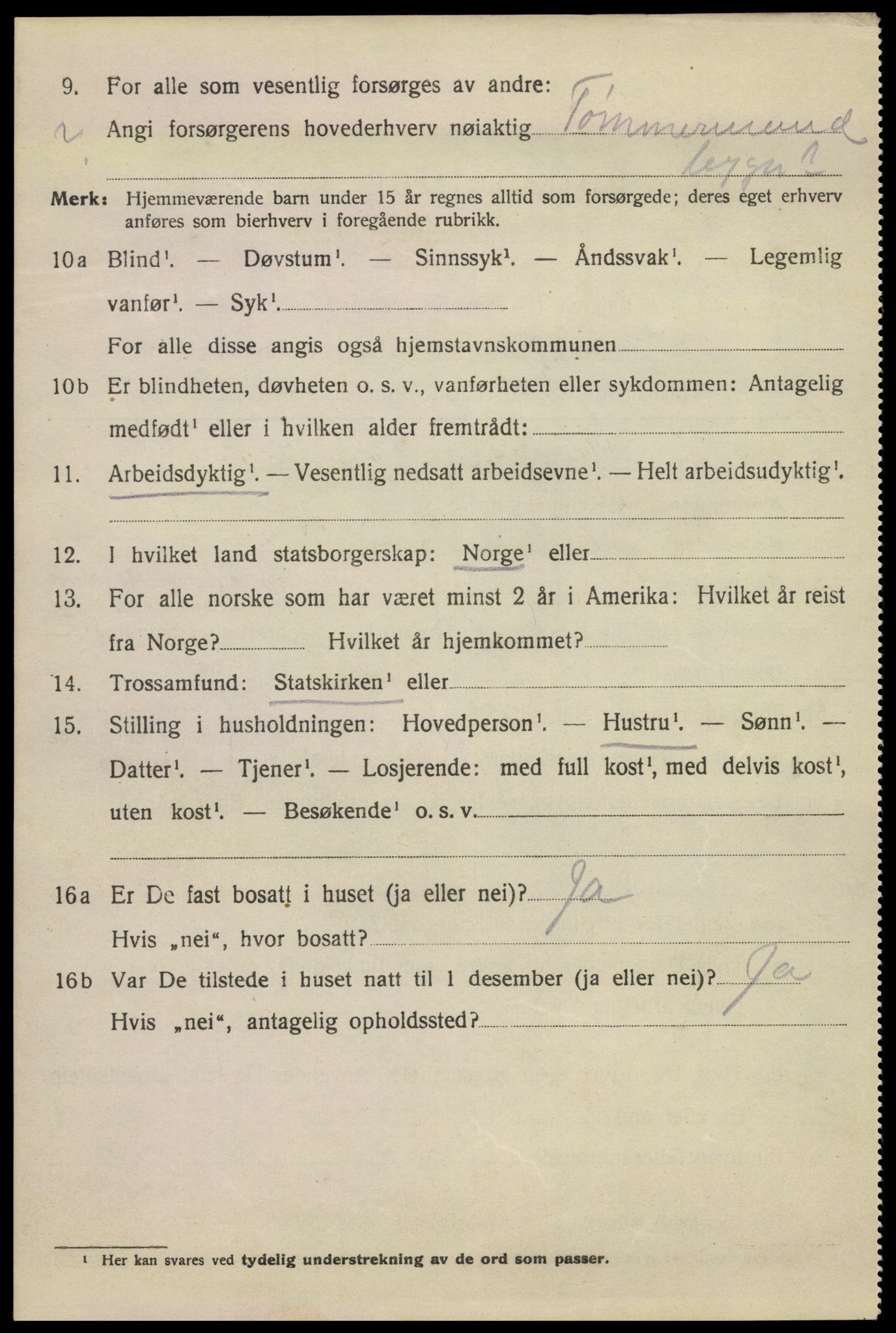 SAKO, 1920 census for Kragerø, 1920, p. 9988