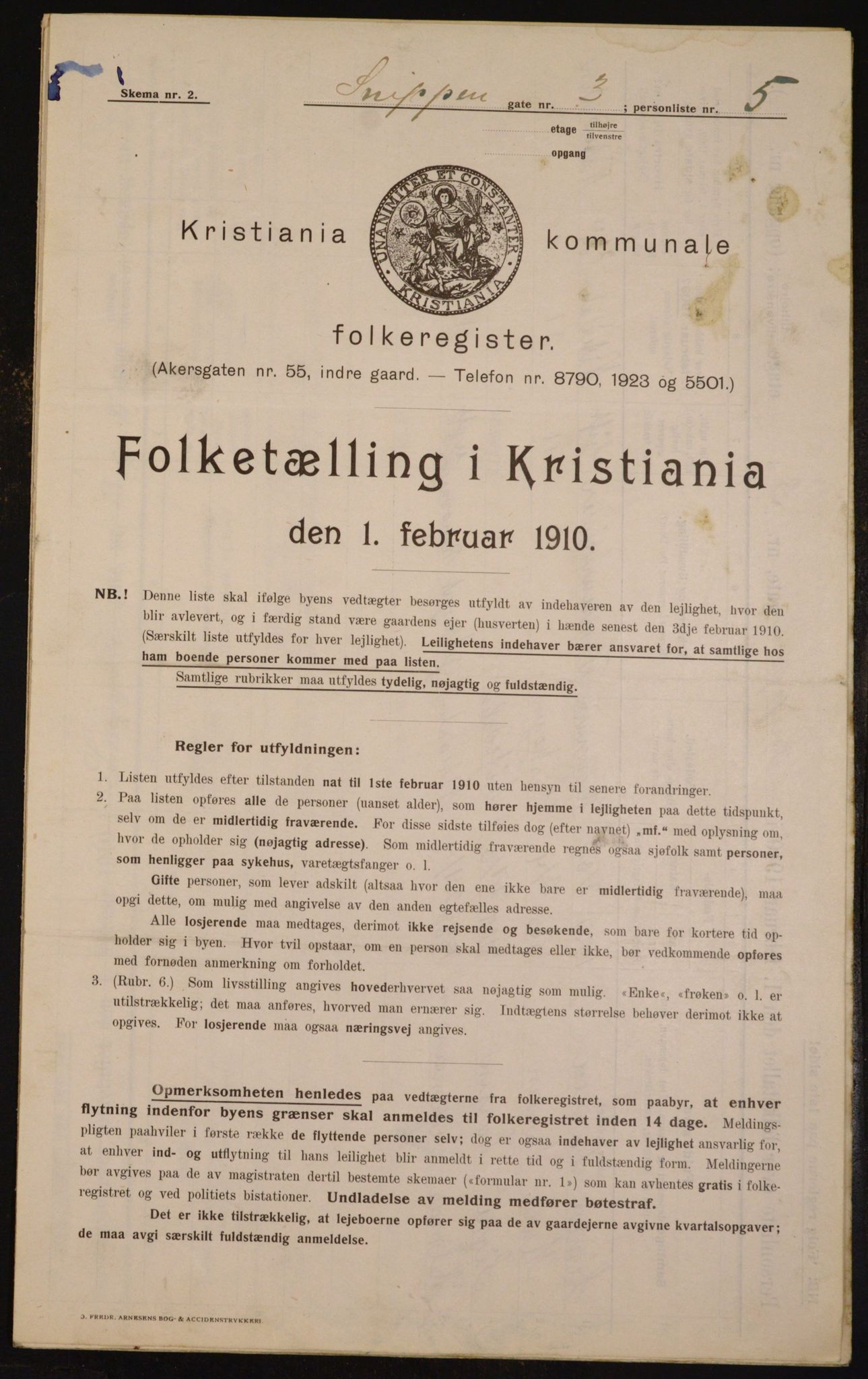 OBA, Municipal Census 1910 for Kristiania, 1910, p. 93406