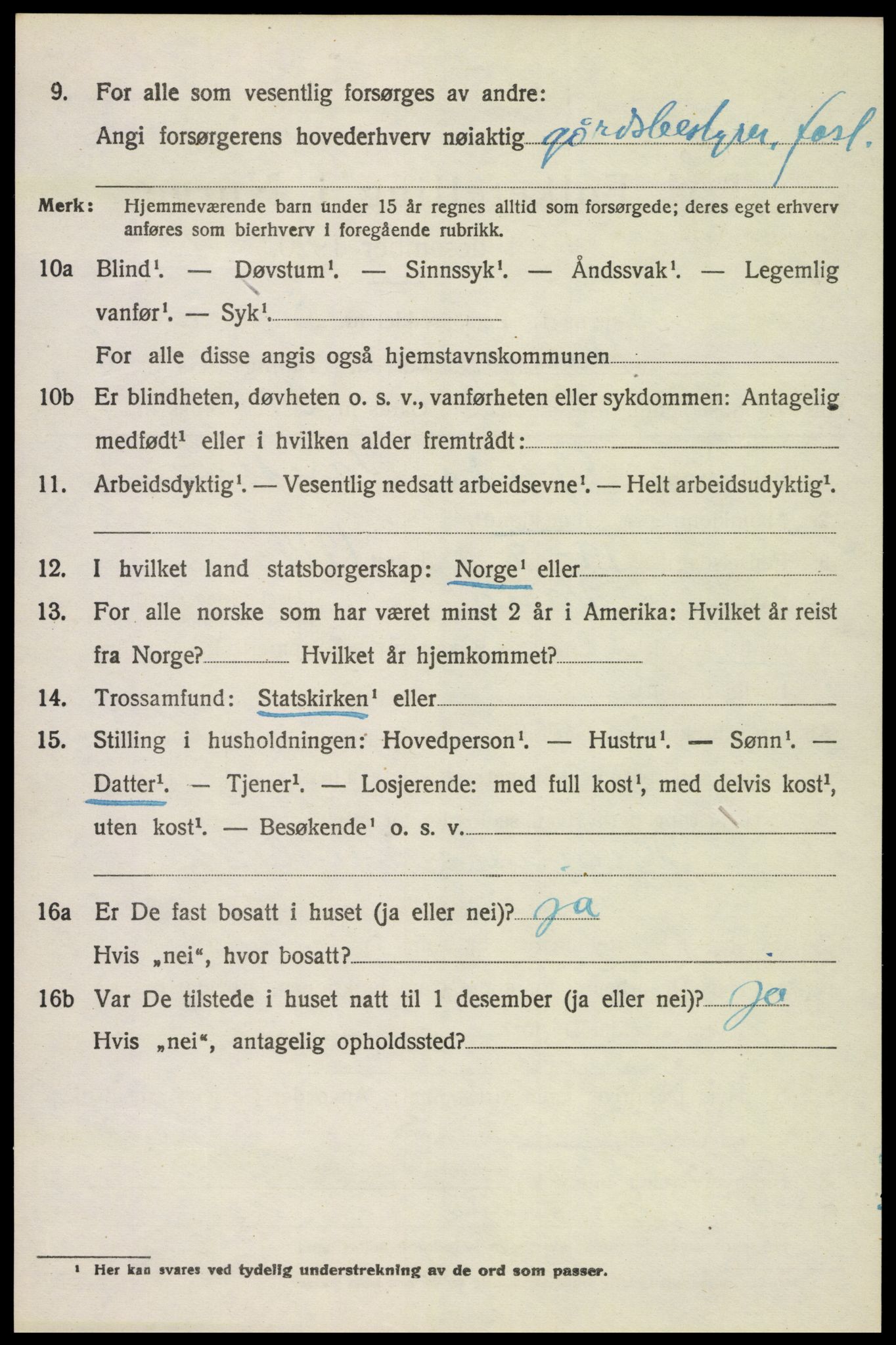 SAH, 1920 census for Vang (Hedmark), 1920, p. 15360