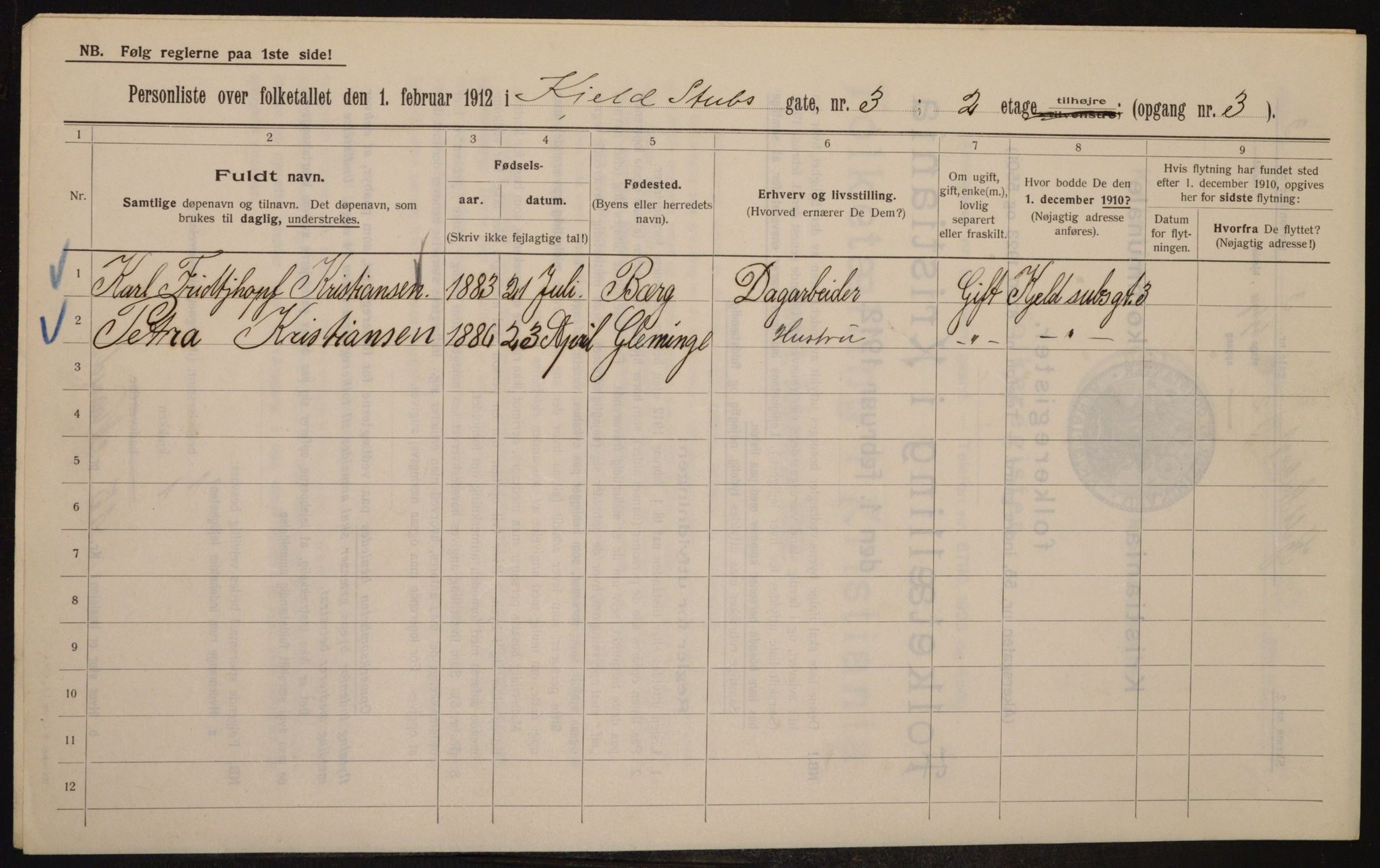 OBA, Municipal Census 1912 for Kristiania, 1912, p. 51749