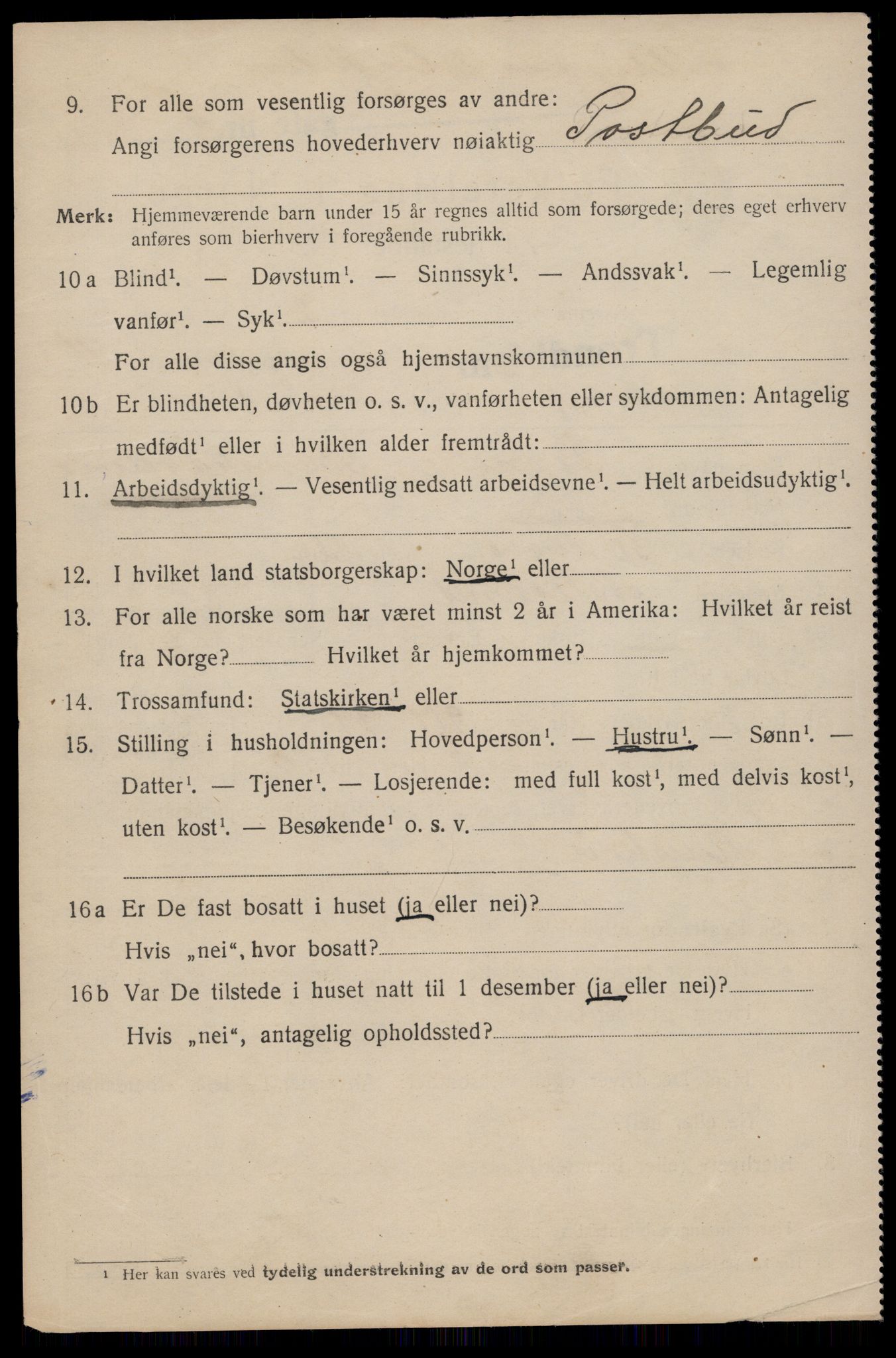 SAT, 1920 census for Trondheim, 1920, p. 90893