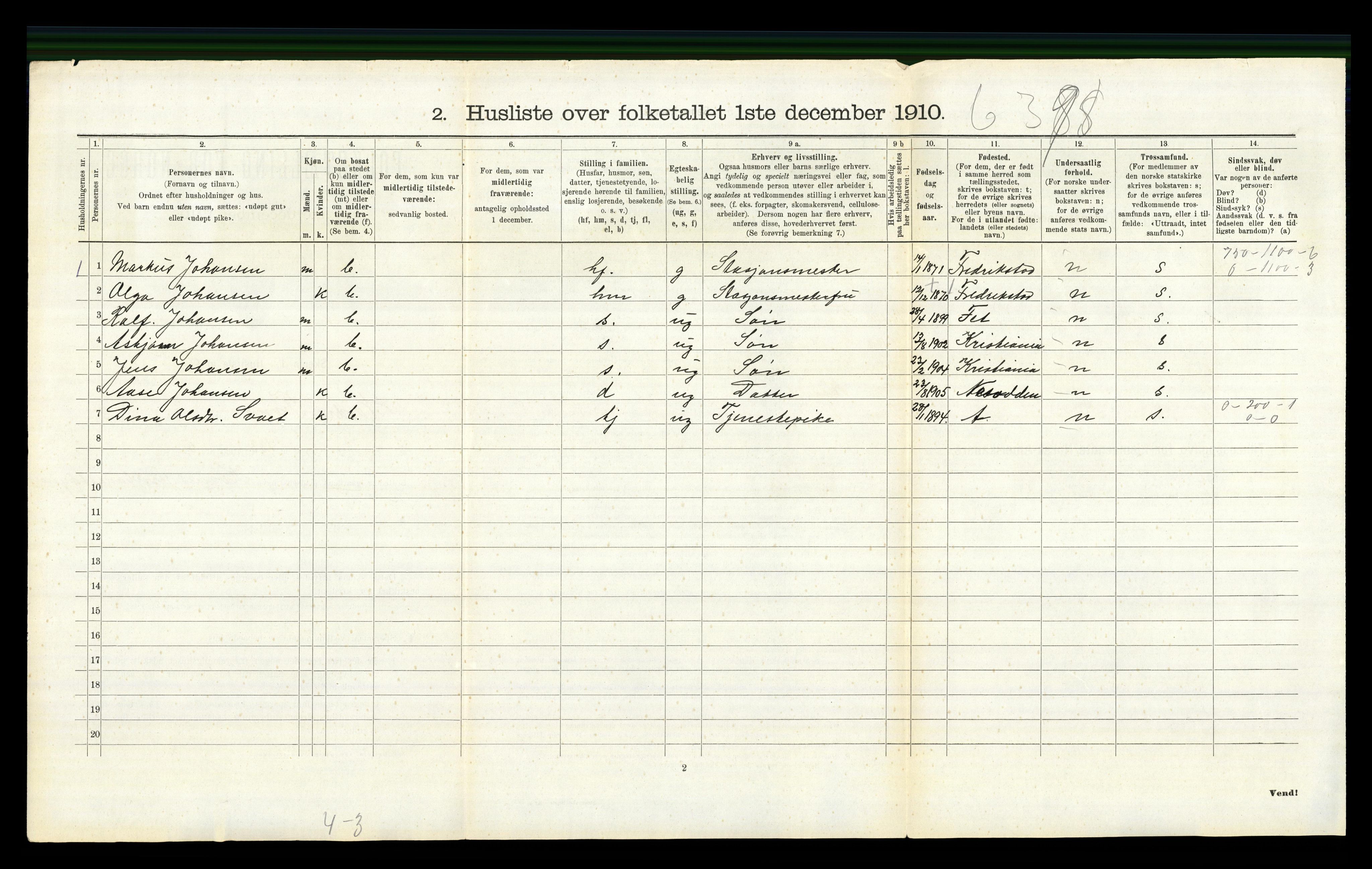 RA, 1910 census for Nord-Fron, 1910, p. 1047