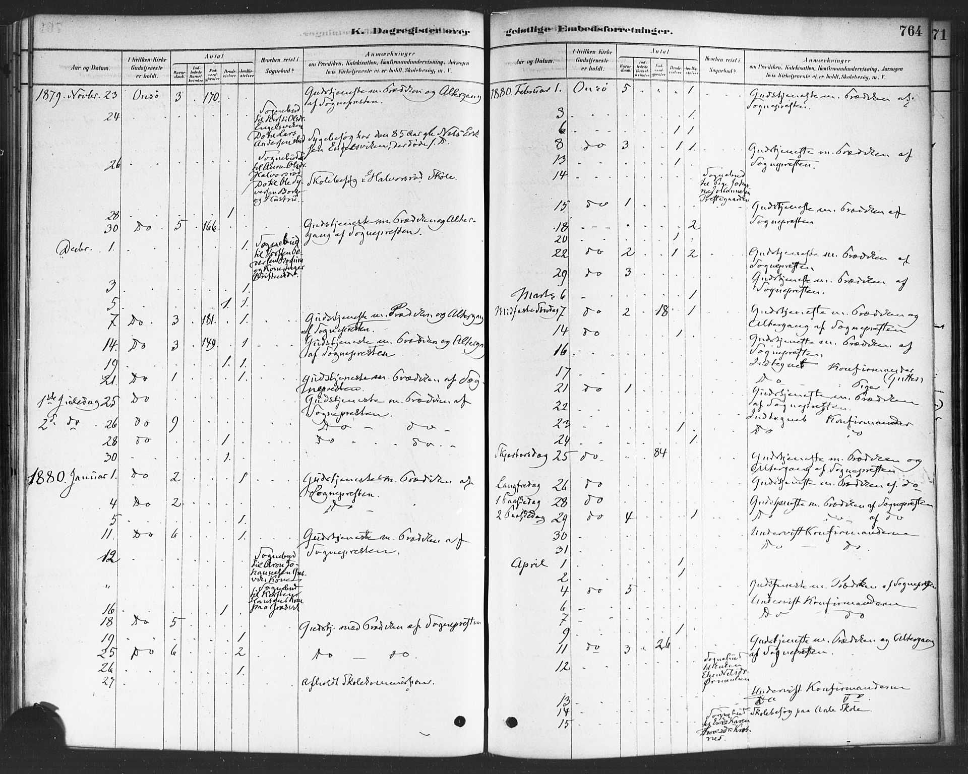 Onsøy prestekontor Kirkebøker, SAO/A-10914/F/Fa/L0006: Parish register (official) no. I 6, 1878-1898, p. 764