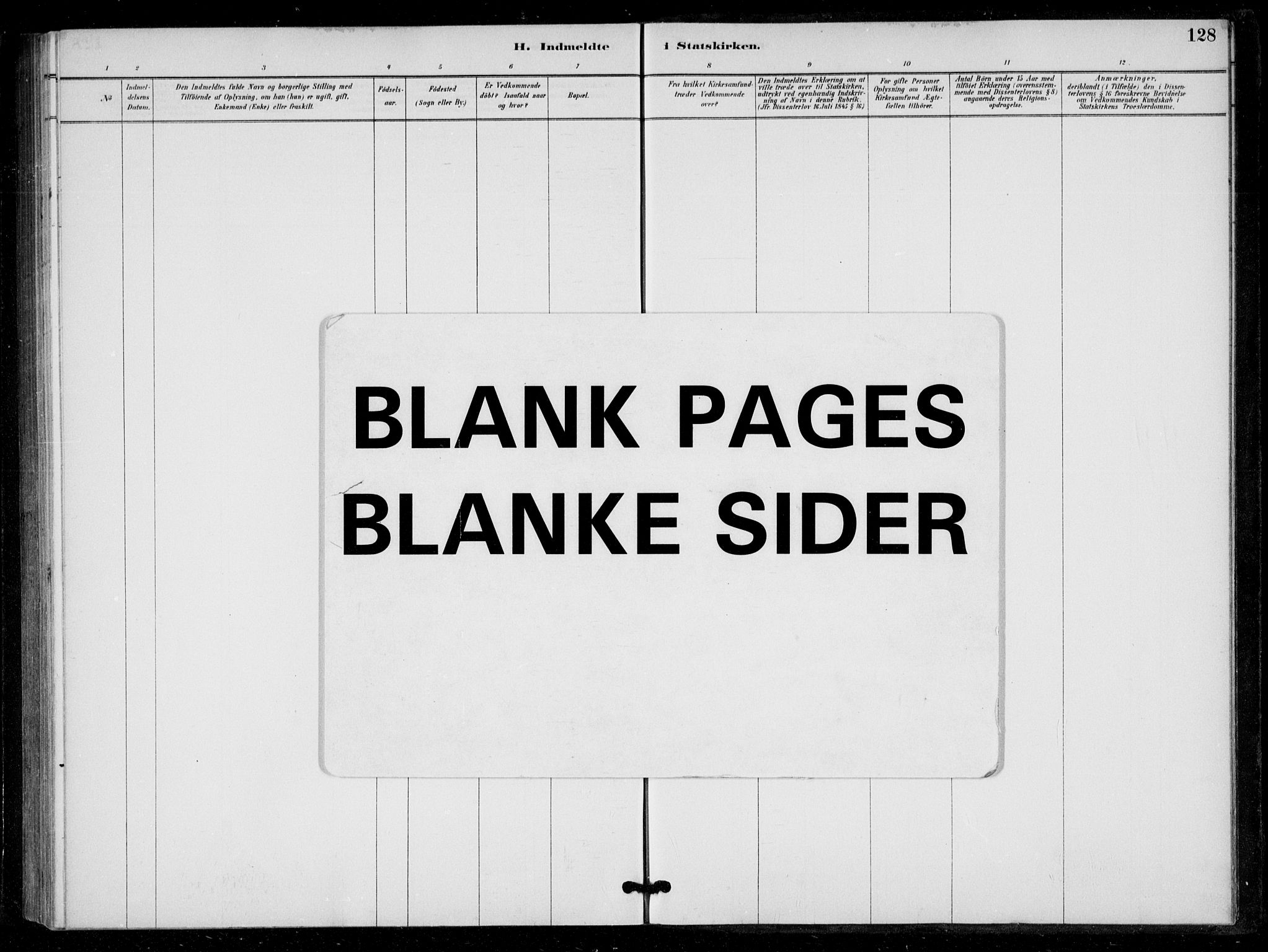 Bygland sokneprestkontor, AV/SAK-1111-0006/F/Fa/Fad/L0001: Parish register (official) no. A 1, 1885-1906, p. 128