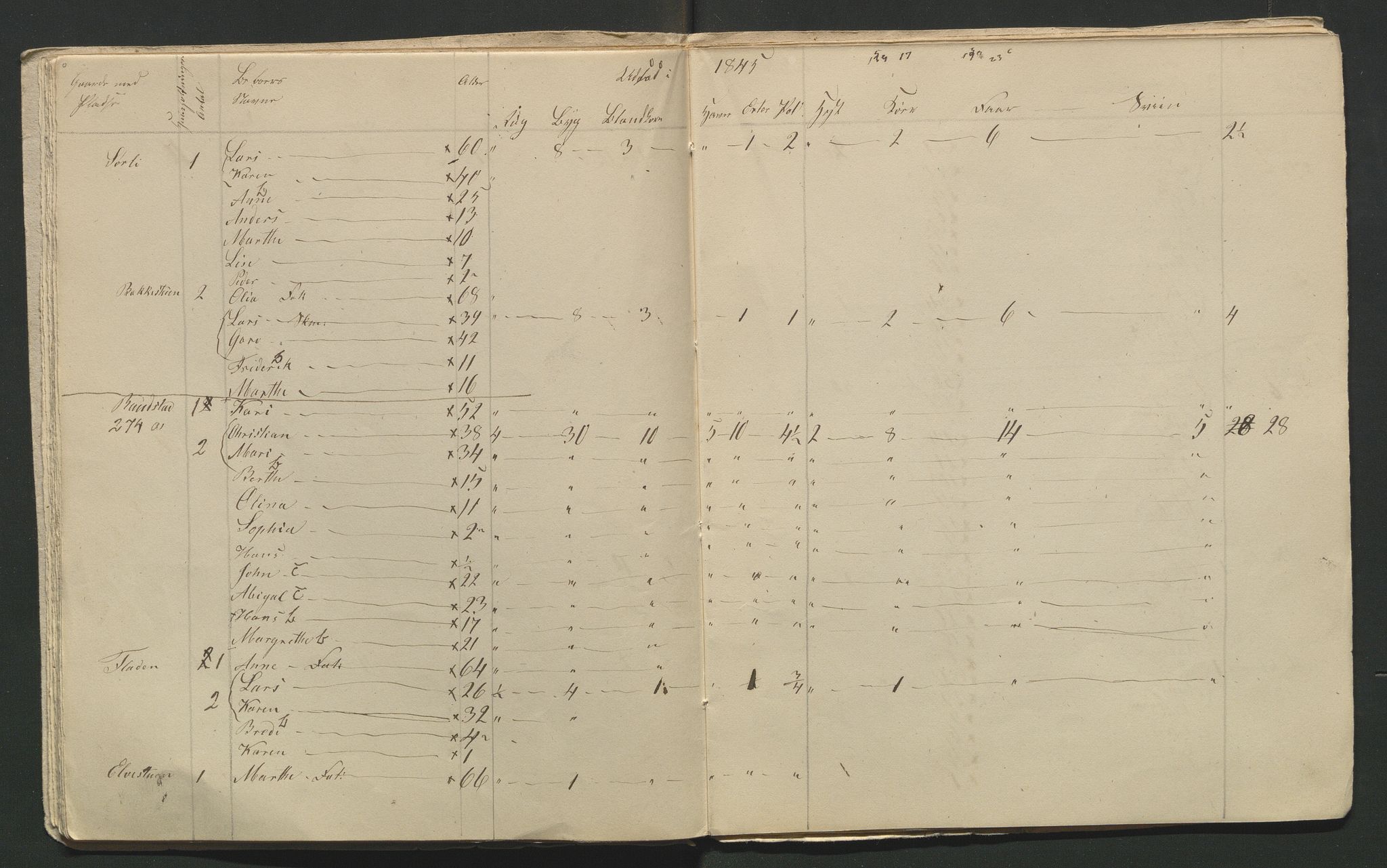 SAH, 1845 Census for Jevnaker parish, 1845, p. 56