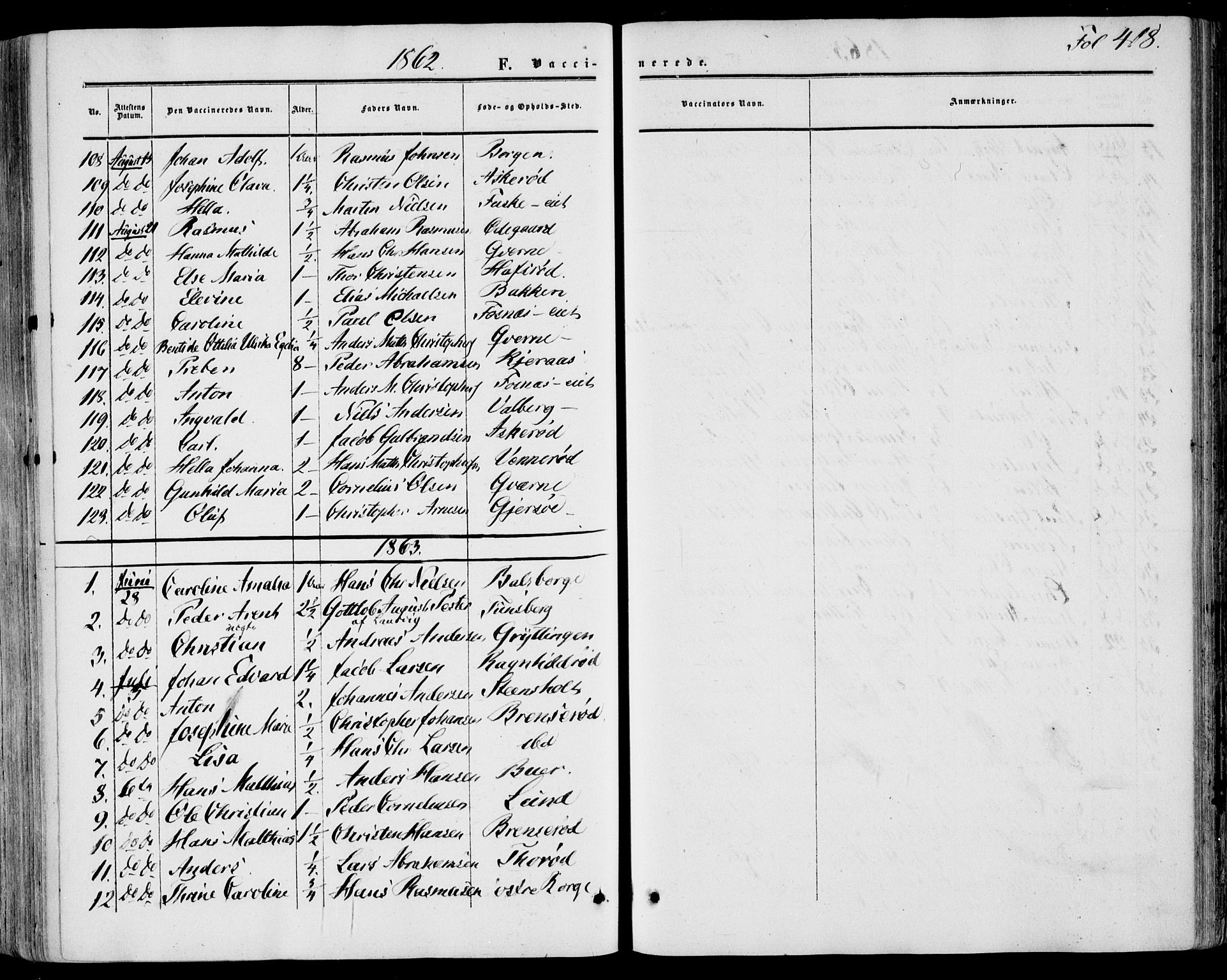 Stokke kirkebøker, AV/SAKO-A-320/F/Fa/L0008: Parish register (official) no. I 8, 1858-1871, p. 418
