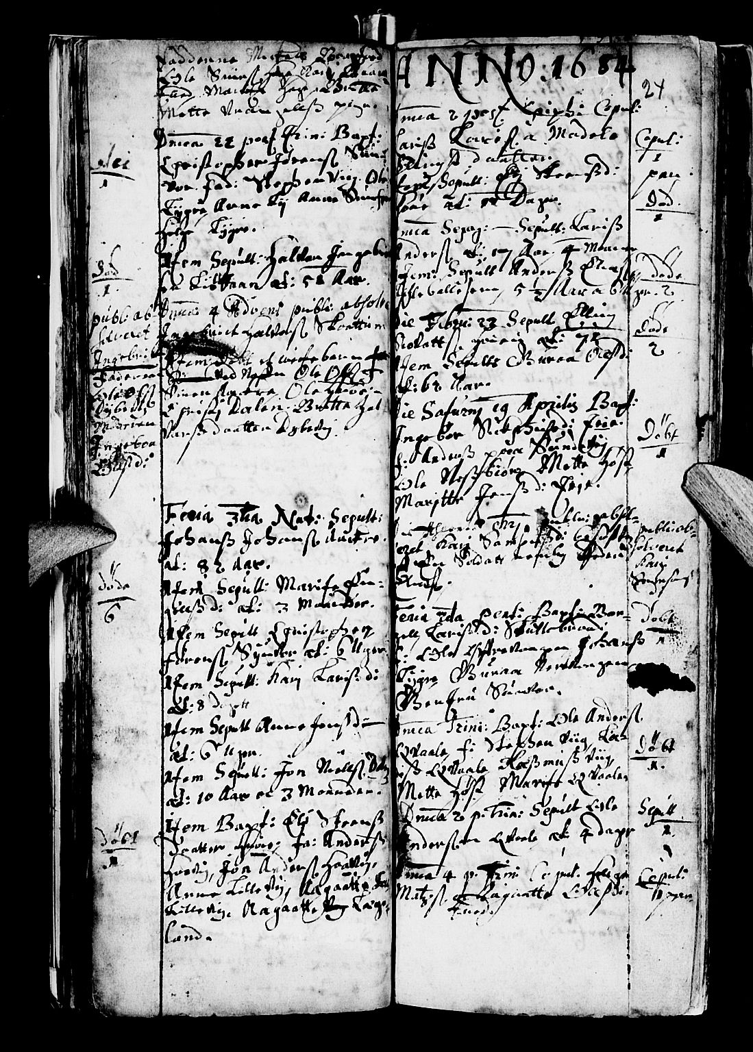 Os sokneprestembete, SAB/A-99929: Parish register (official) no. A 5, 1669-1760, p. 24