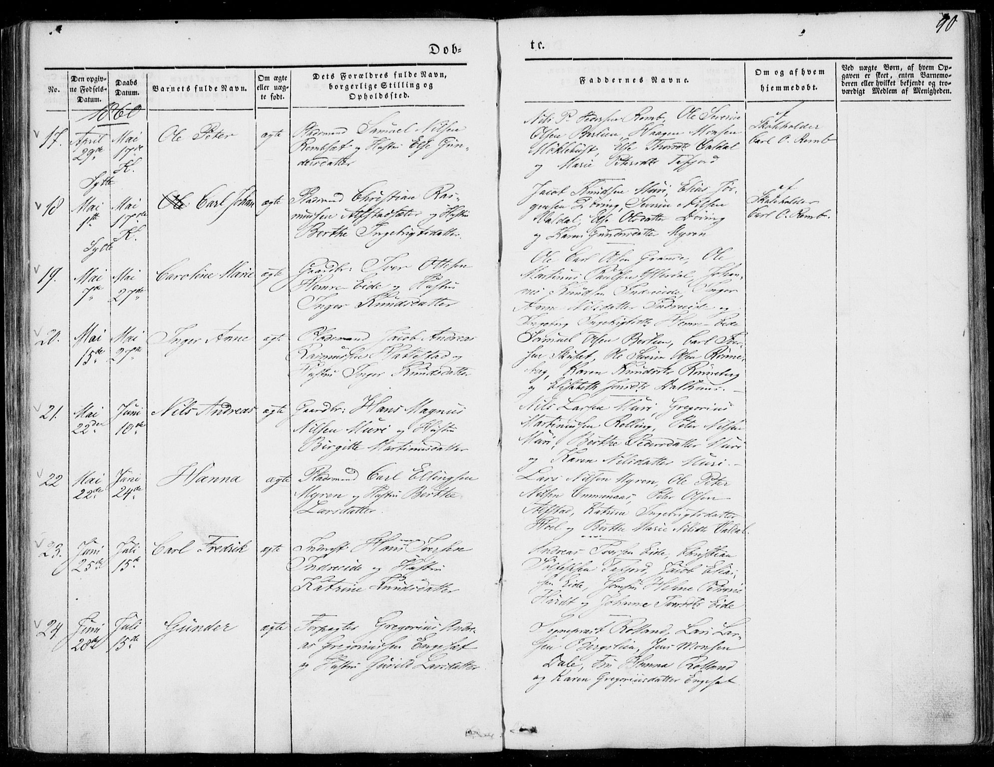 Ministerialprotokoller, klokkerbøker og fødselsregistre - Møre og Romsdal, SAT/A-1454/519/L0249: Parish register (official) no. 519A08, 1846-1868, p. 90