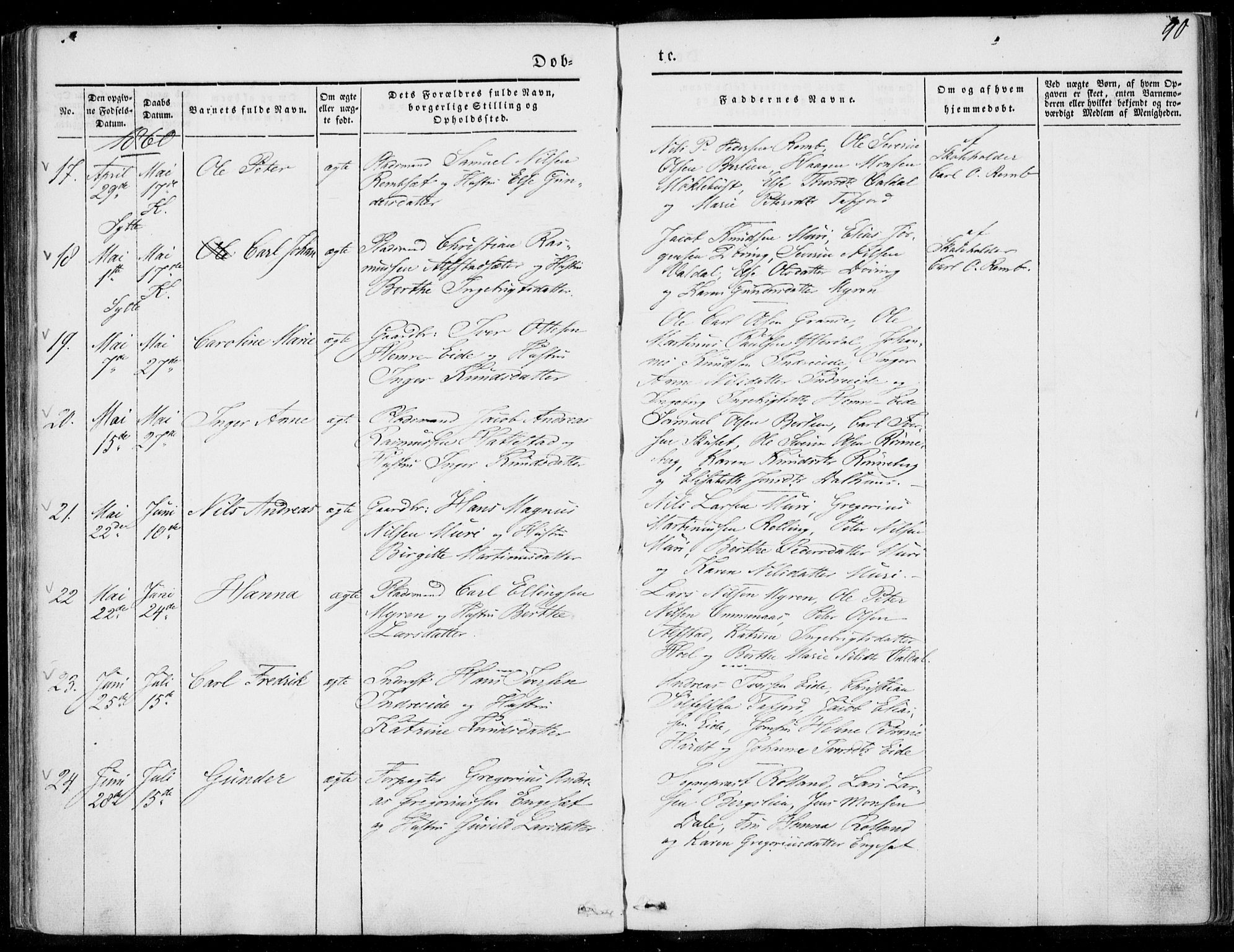 Ministerialprotokoller, klokkerbøker og fødselsregistre - Møre og Romsdal, AV/SAT-A-1454/519/L0249: Parish register (official) no. 519A08, 1846-1868, p. 90