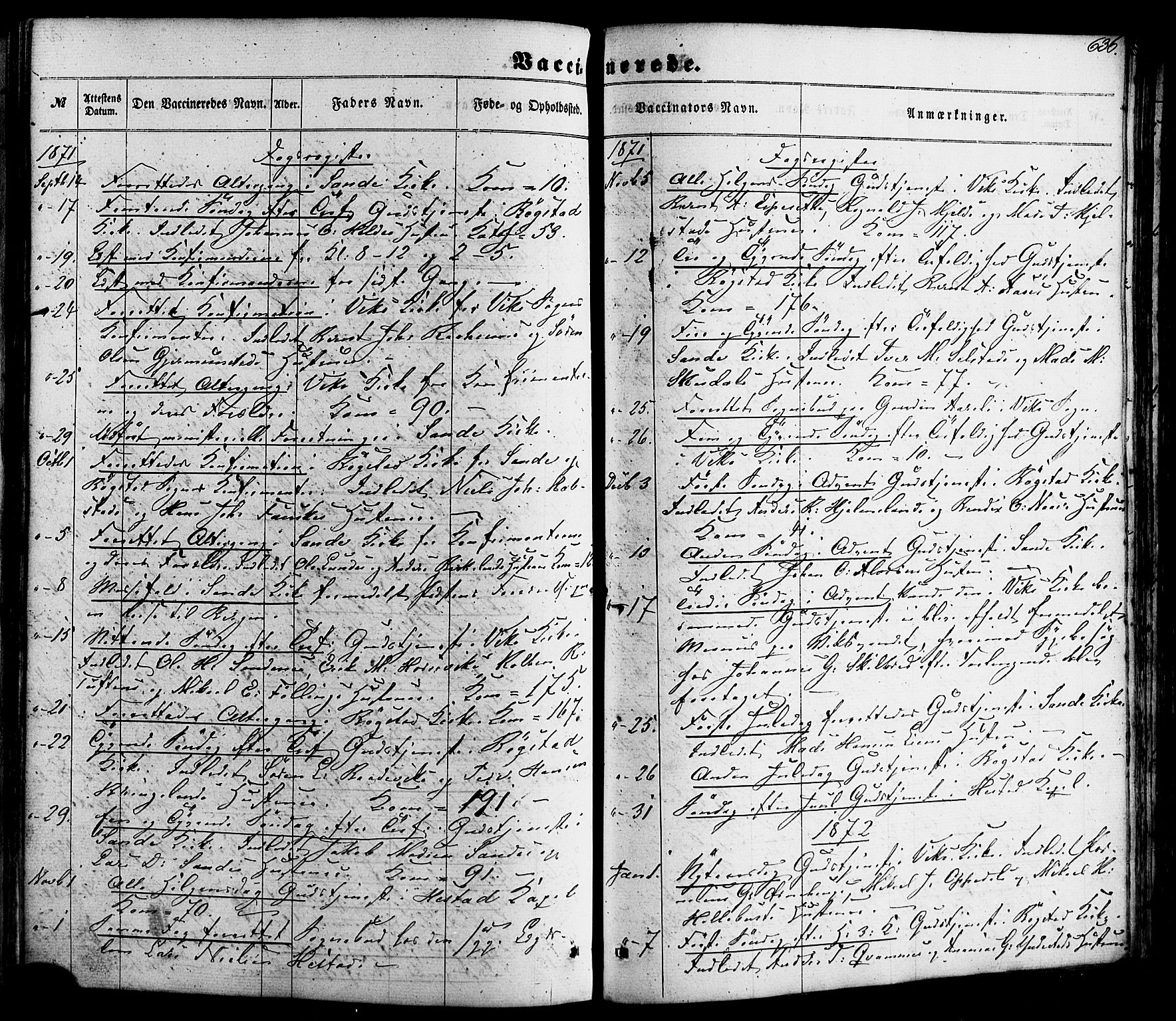 Gaular sokneprestembete, SAB/A-80001/H/Haa: Parish register (official) no. A 5, 1860-1881, p. 636