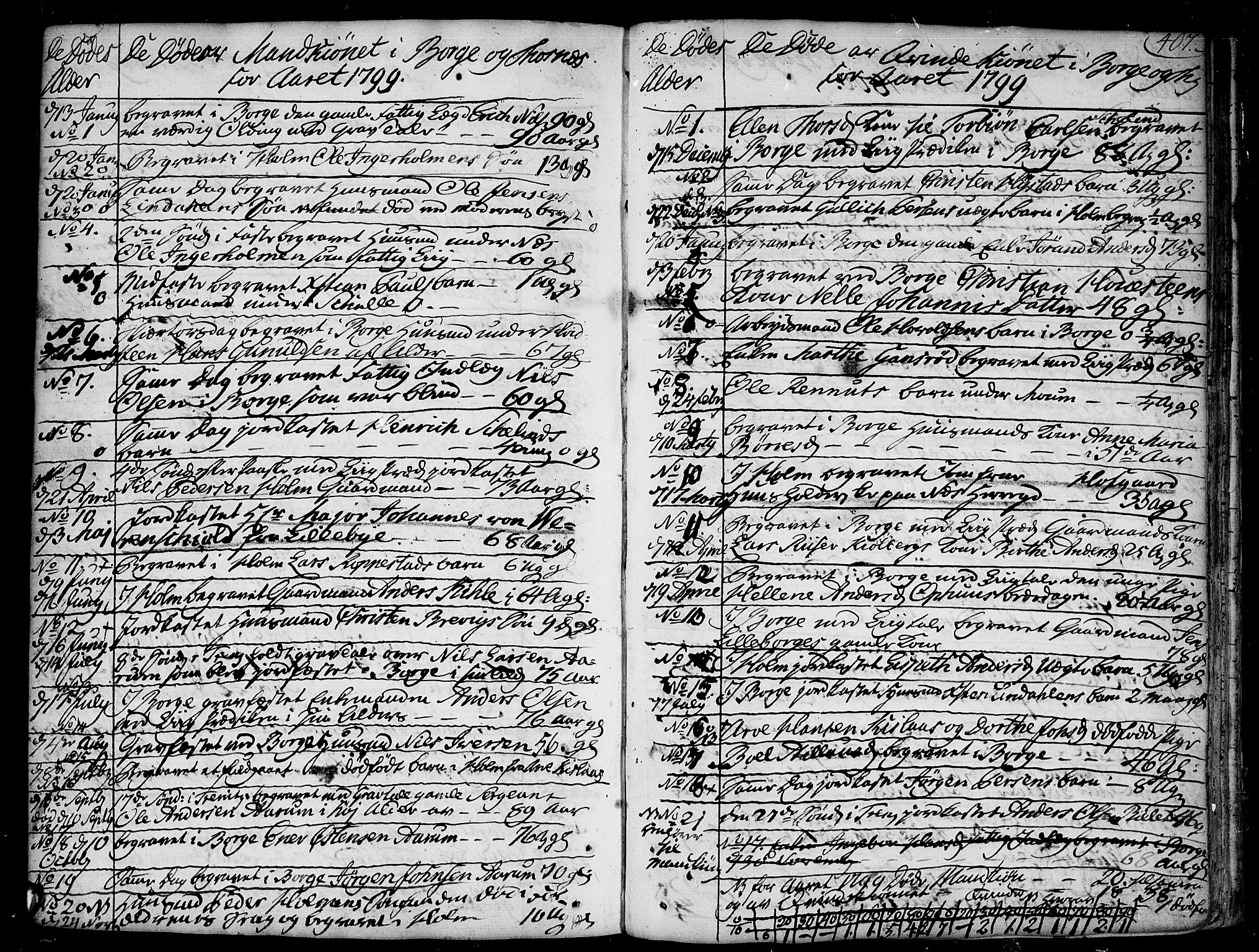 Borge prestekontor Kirkebøker, SAO/A-10903/F/Fa/L0002: Parish register (official) no. I 2, 1791-1817, p. 407