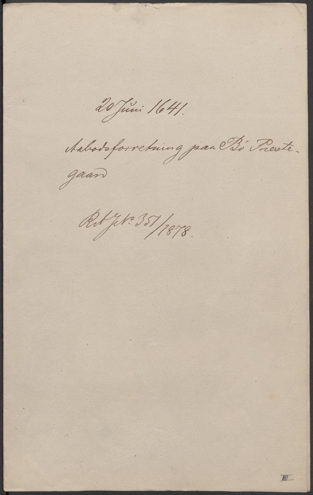 Riksarkivets diplomsamling, AV/RA-EA-5965/F15/L0027: Prestearkiv - Telemark, 1587-1738, p. 101