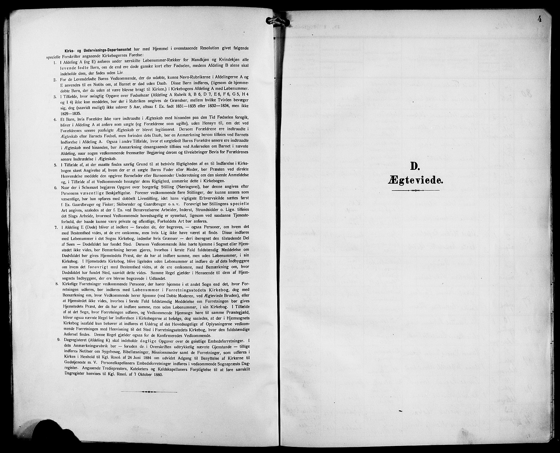 Korskirken sokneprestembete, AV/SAB-A-76101/H/Hab: Parish register (copy) no. D 4, 1906-1925, p. 4