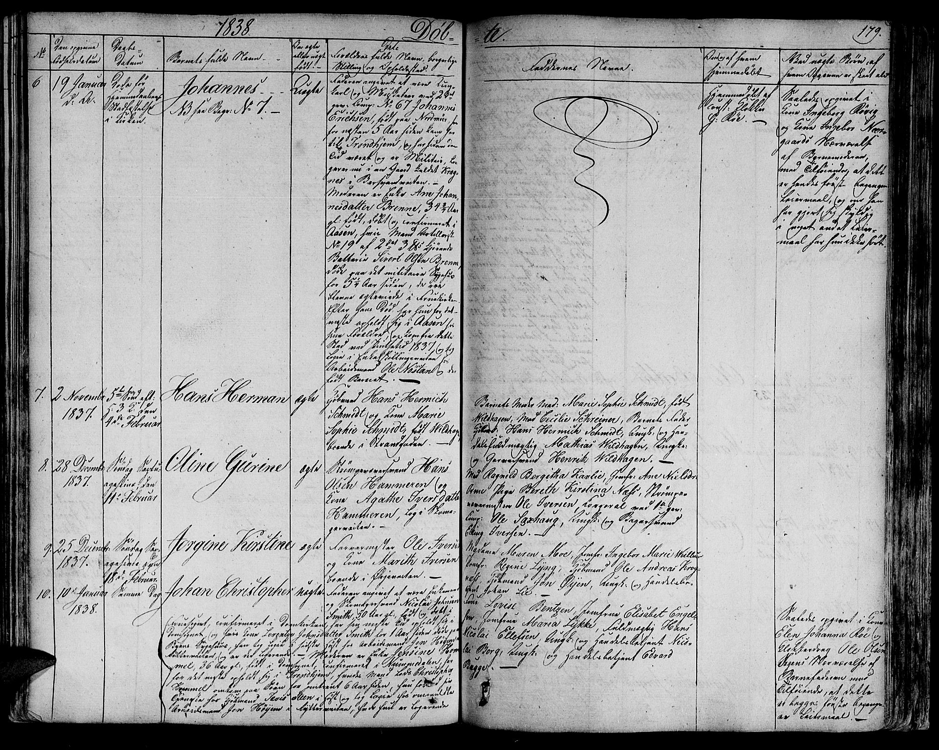 Ministerialprotokoller, klokkerbøker og fødselsregistre - Sør-Trøndelag, SAT/A-1456/602/L0108: Parish register (official) no. 602A06, 1821-1839, p. 179