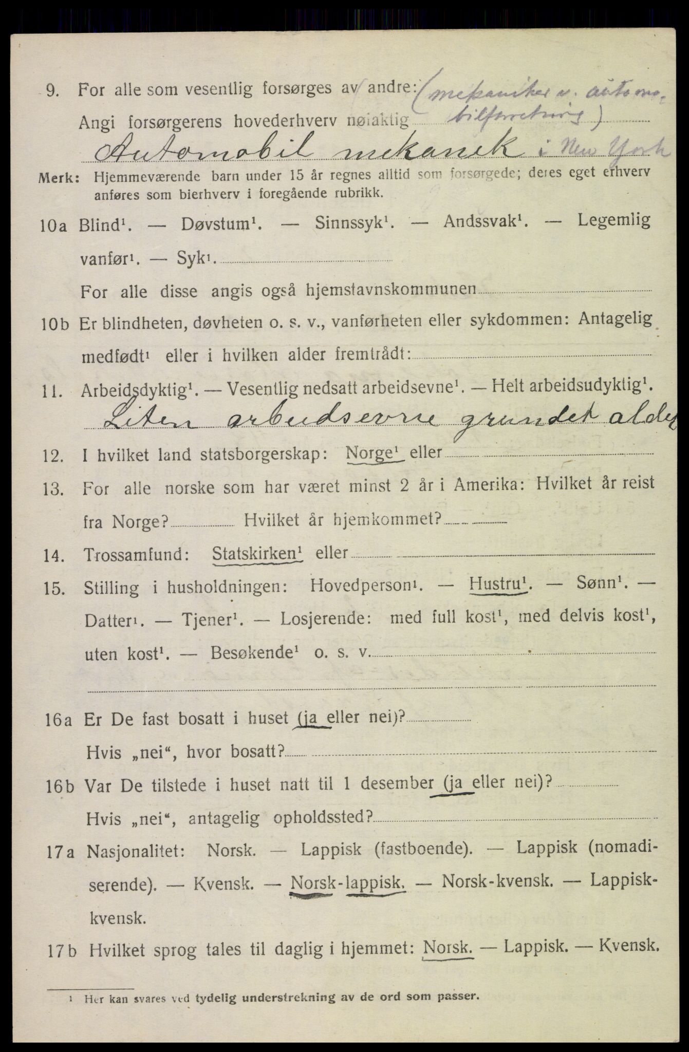 SAT, 1920 census for Hadsel, 1920, p. 6895