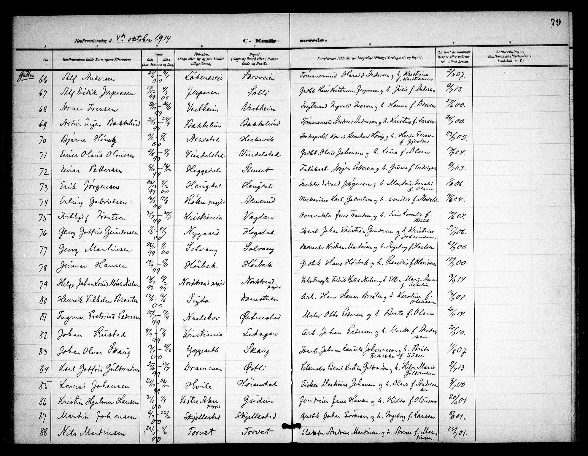 Asker prestekontor Kirkebøker, AV/SAO-A-10256a/F/Fa/L0016: Parish register (official) no. I 16, 1900-1917, p. 79
