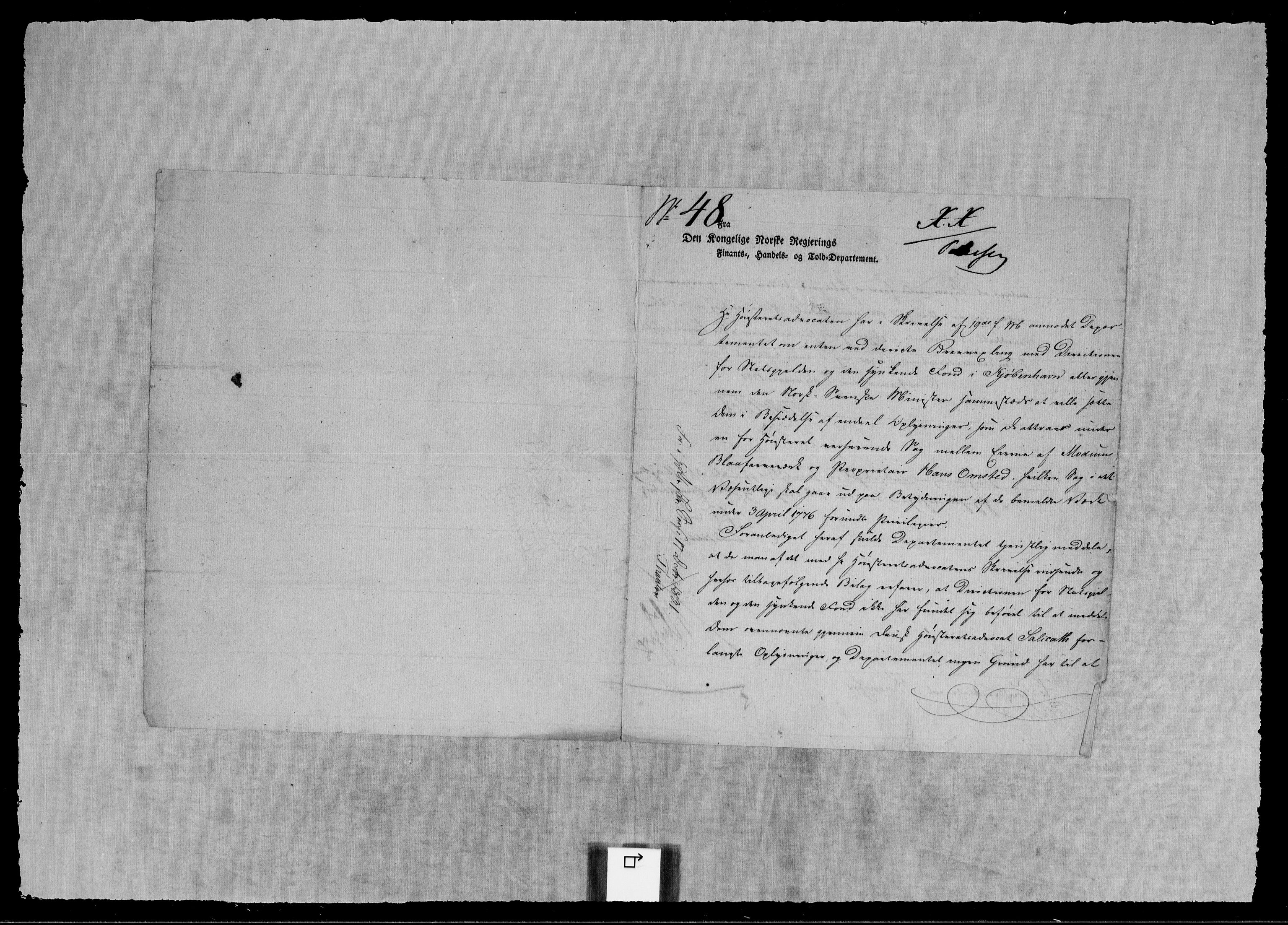 Modums Blaafarveværk, AV/RA-PA-0157/G/Gb/L0104/0001: -- / Innkomne brev M - Y, 1829-1830, p. 4