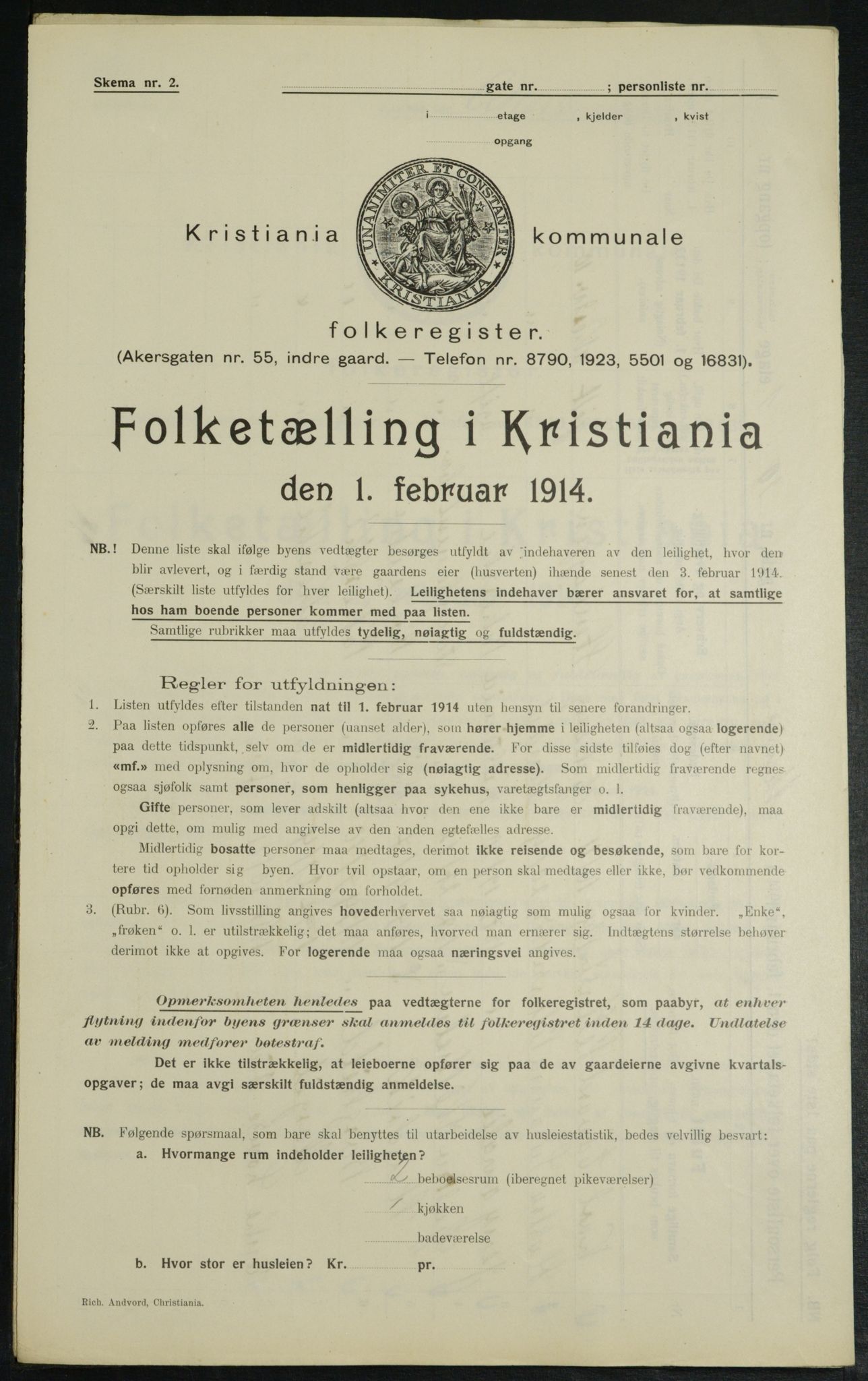 OBA, Municipal Census 1914 for Kristiania, 1914, p. 819