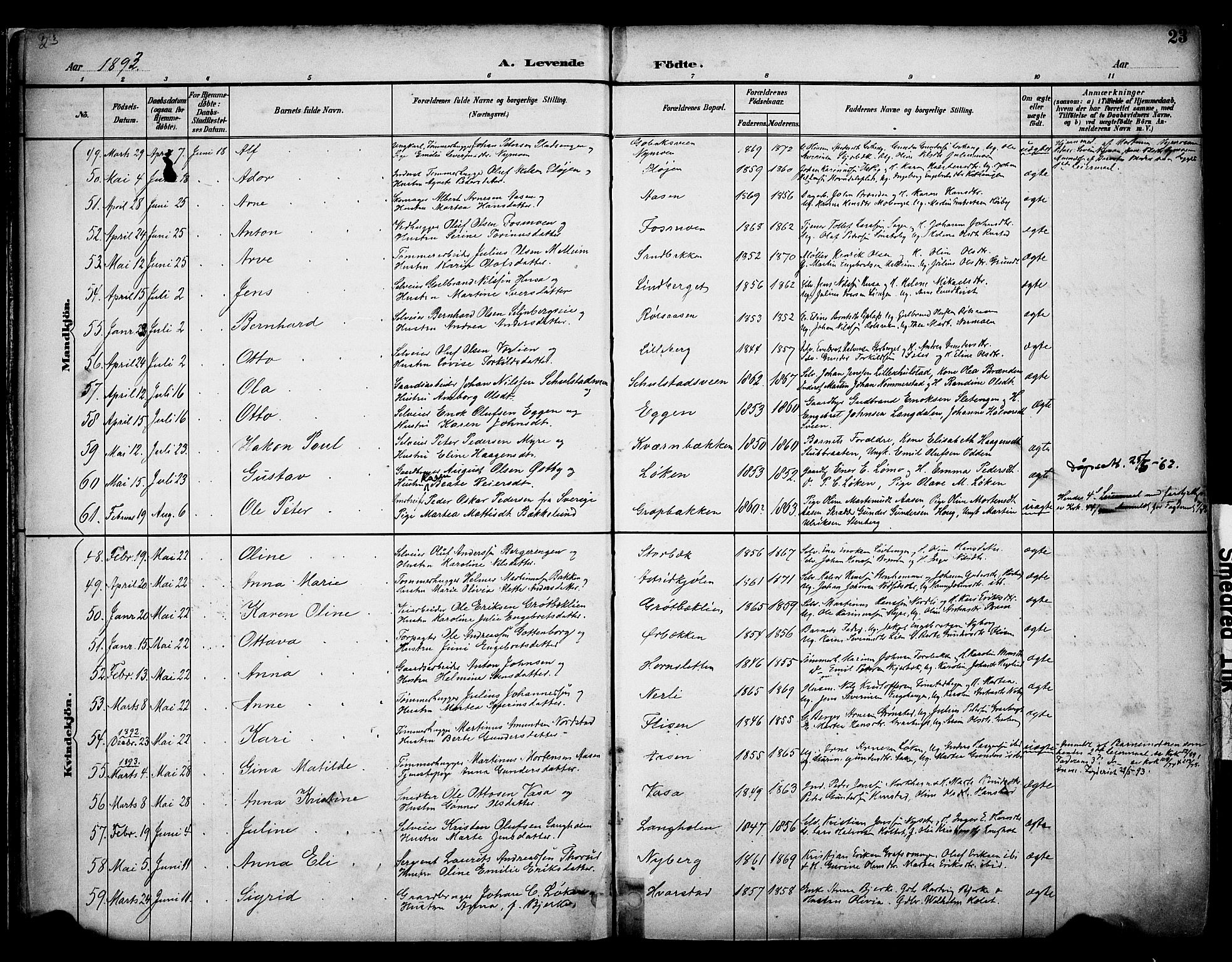 Elverum prestekontor, AV/SAH-PREST-044/H/Ha/Haa/L0014: Parish register (official) no. 14, 1891-1909, p. 23