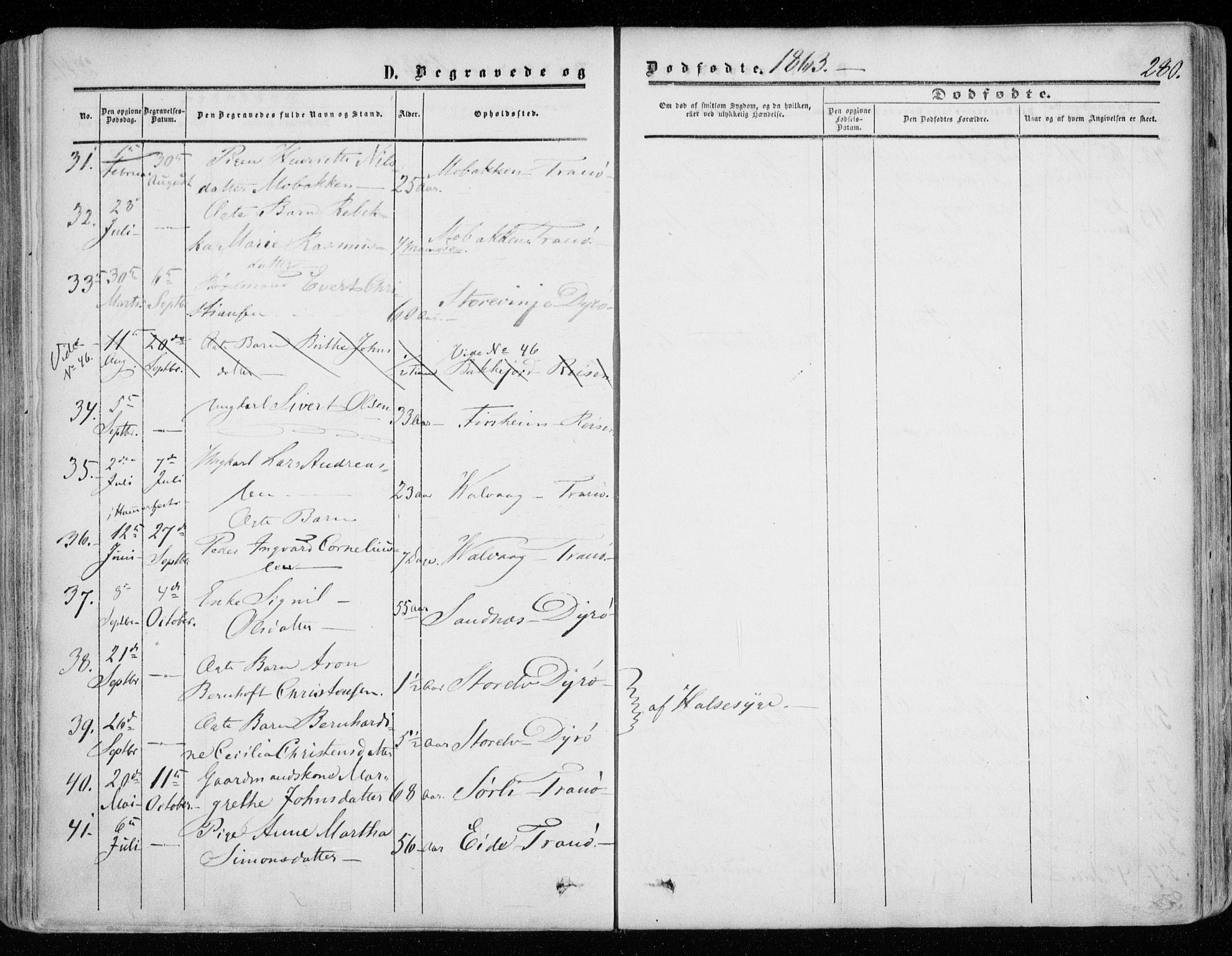 Tranøy sokneprestkontor, AV/SATØ-S-1313/I/Ia/Iaa/L0007kirke: Parish register (official) no. 7, 1856-1866, p. 280