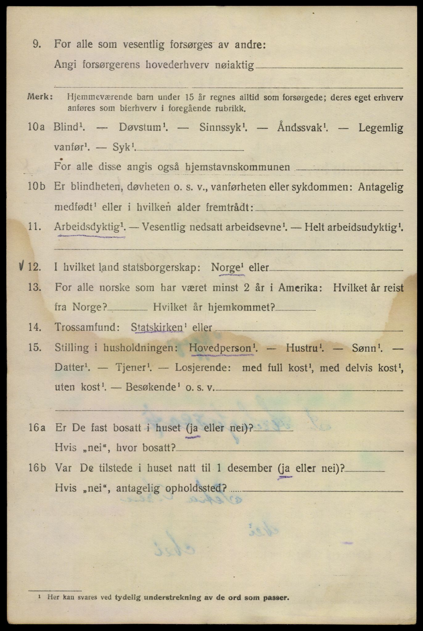 SAO, 1920 census for Kristiania, 1920, p. 215086