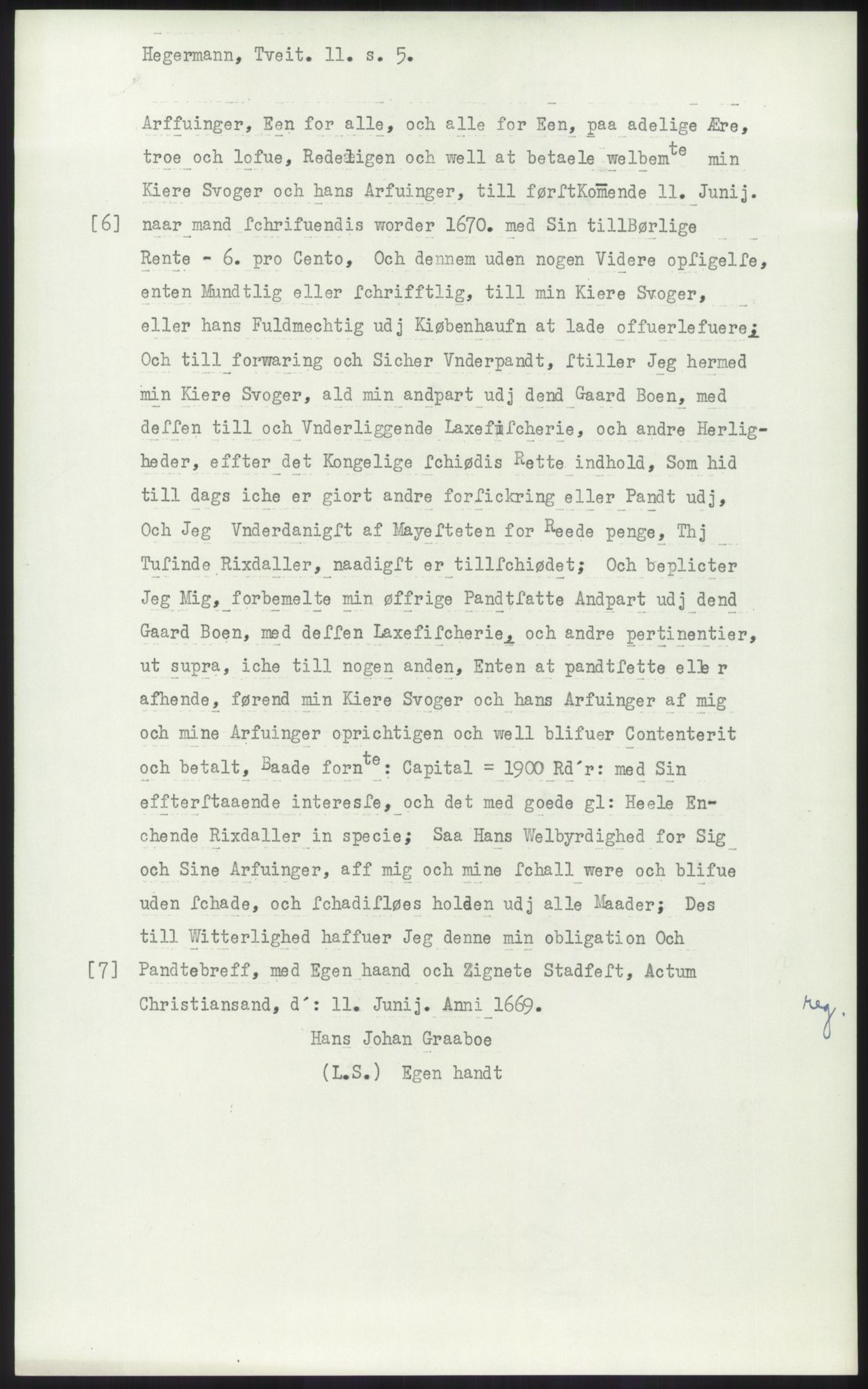 Samlinger til kildeutgivelse, Diplomavskriftsamlingen, RA/EA-4053/H/Ha, p. 1461