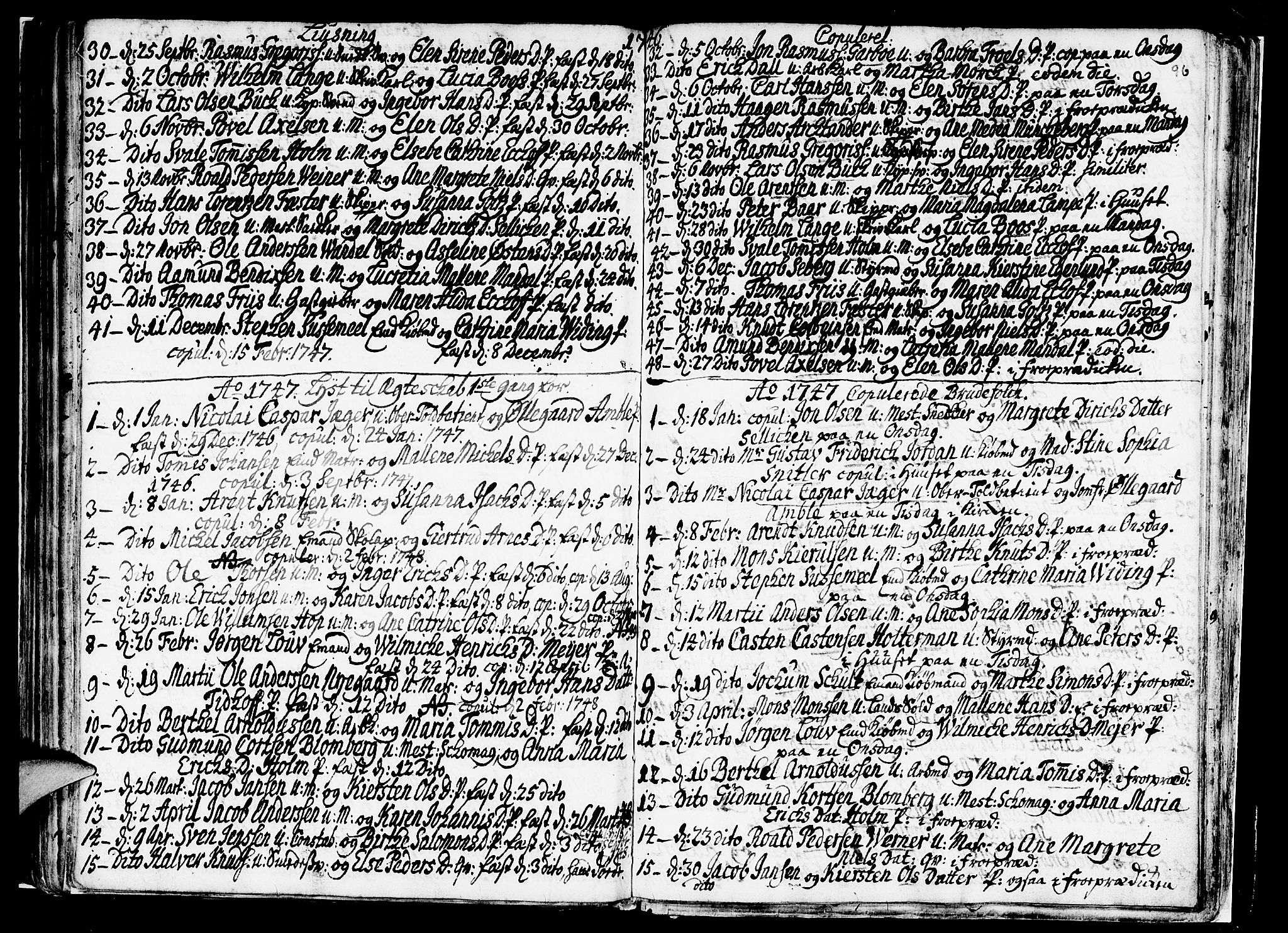 Nykirken Sokneprestembete, SAB/A-77101/H/Haa/L0007: Parish register (official) no. A 7, 1719-1781, p. 96