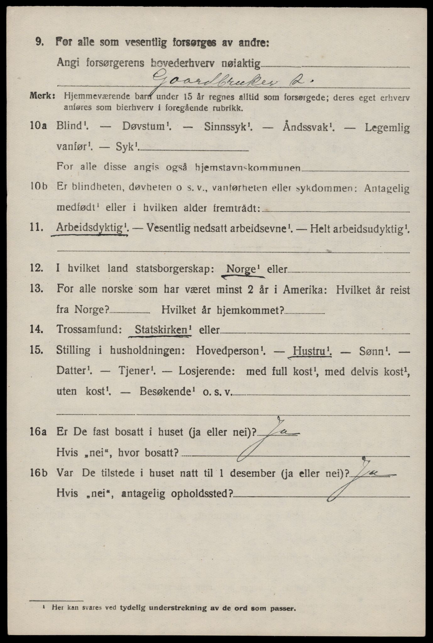 SAST, 1920 census for Finnøy, 1920, p. 3265