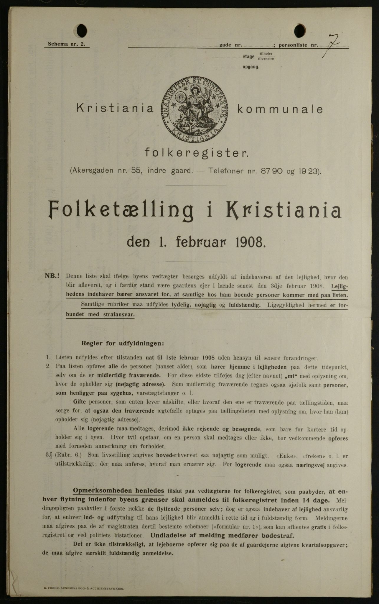 OBA, Municipal Census 1908 for Kristiania, 1908, p. 52682