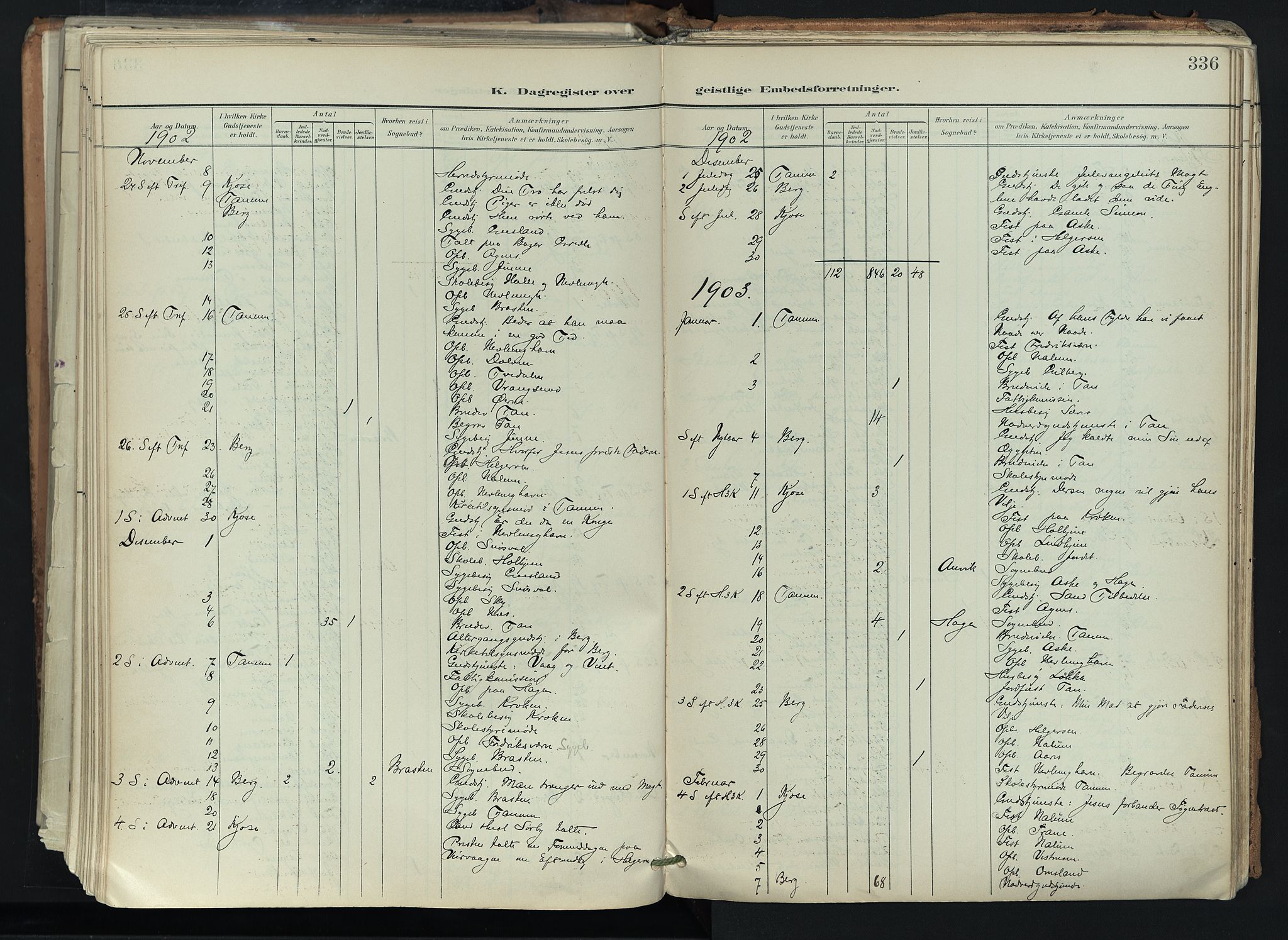 Brunlanes kirkebøker, SAKO/A-342/F/Fc/L0003: Parish register (official) no. III 3, 1900-1922, p. 336