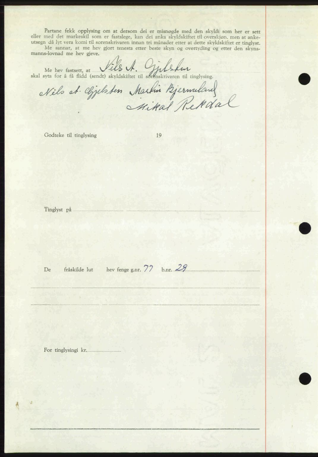 Romsdal sorenskriveri, AV/SAT-A-4149/1/2/2C: Mortgage book no. A31, 1949-1949, Diary no: : 3230/1949