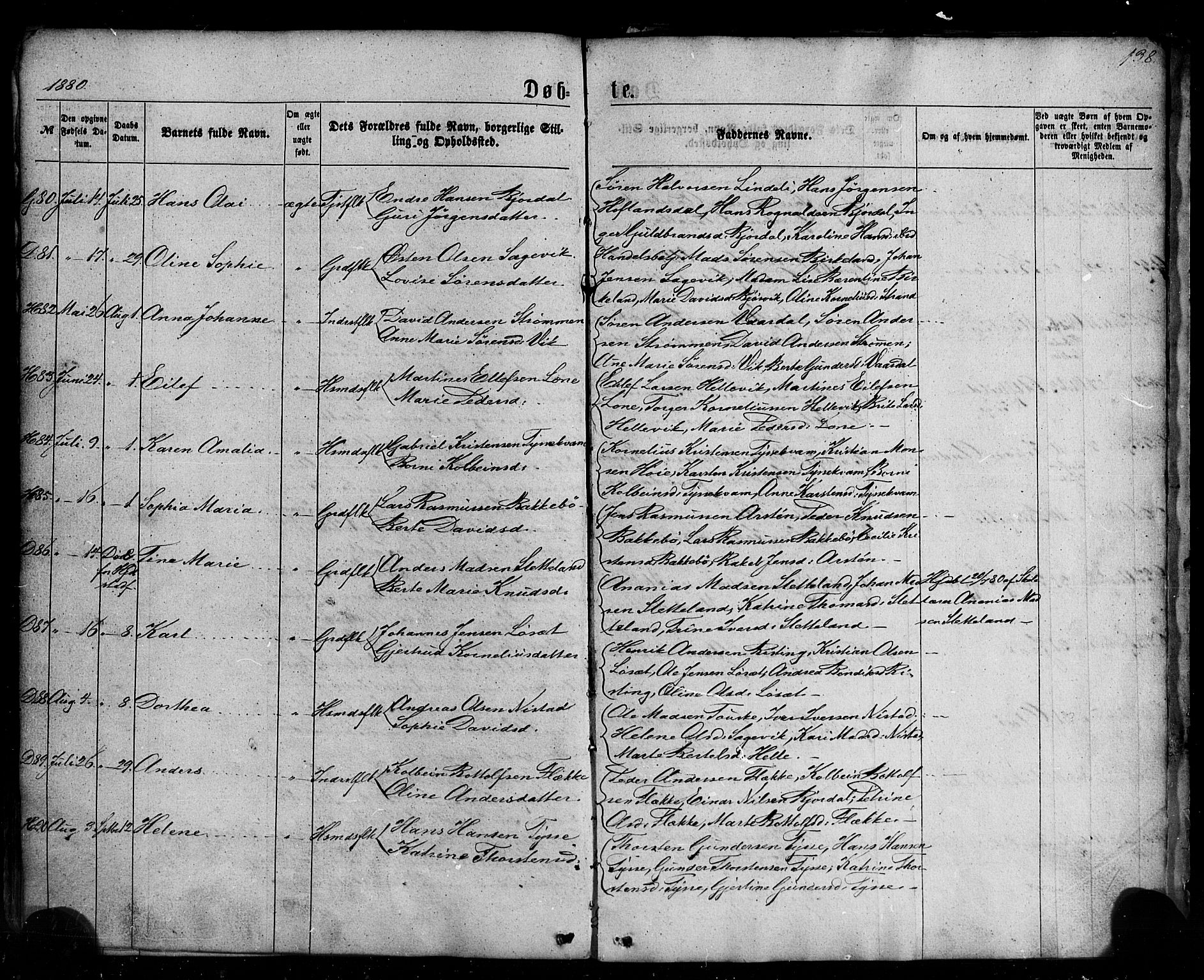 Fjaler sokneprestembete, AV/SAB-A-79801/H/Haa/Haaa/L0007: Parish register (official) no. A 7, 1862-1881, p. 138