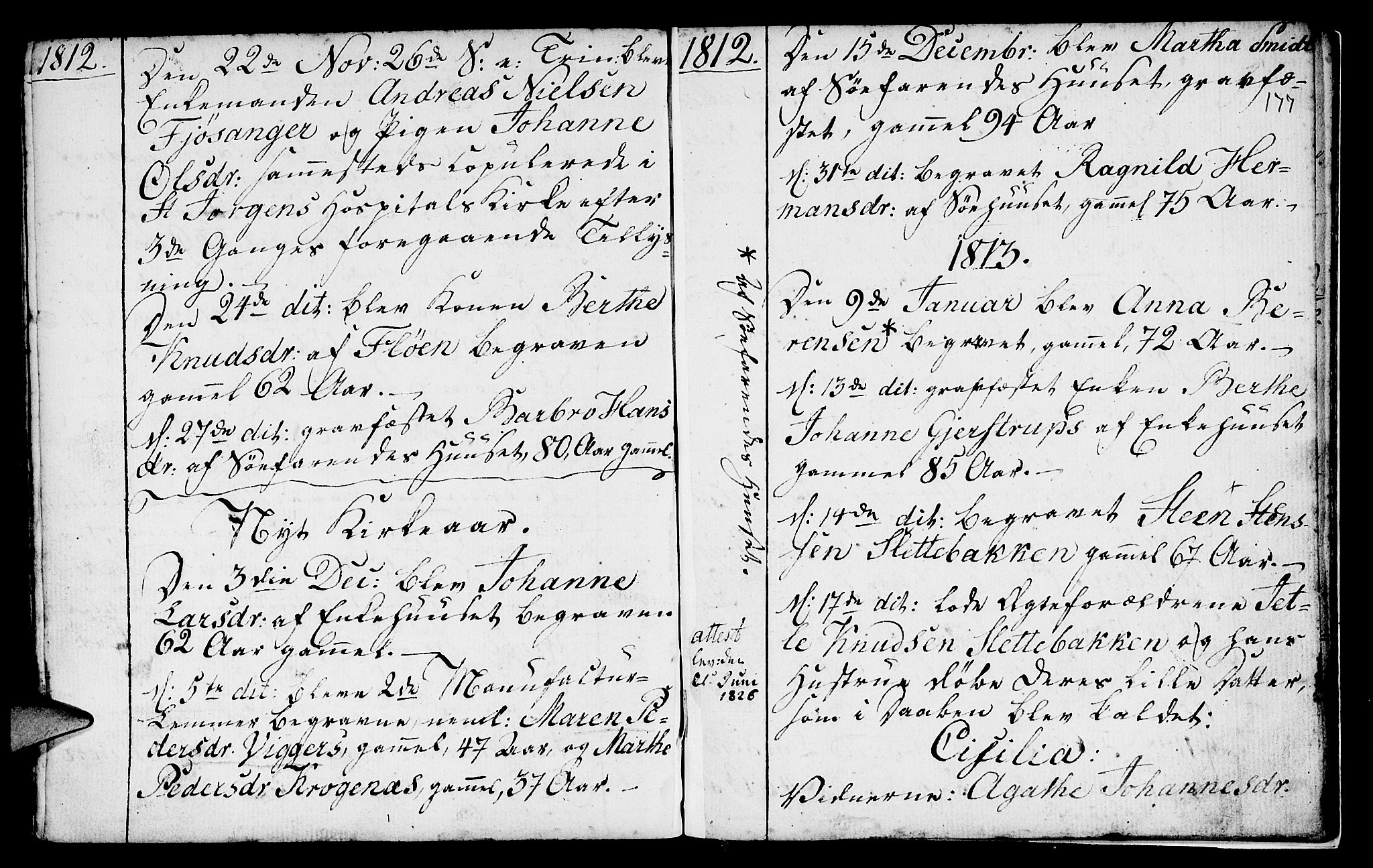 St. Jørgens hospital og Årstad sokneprestembete, AV/SAB-A-99934: Parish register (official) no. A 2, 1766-1814, p. 177