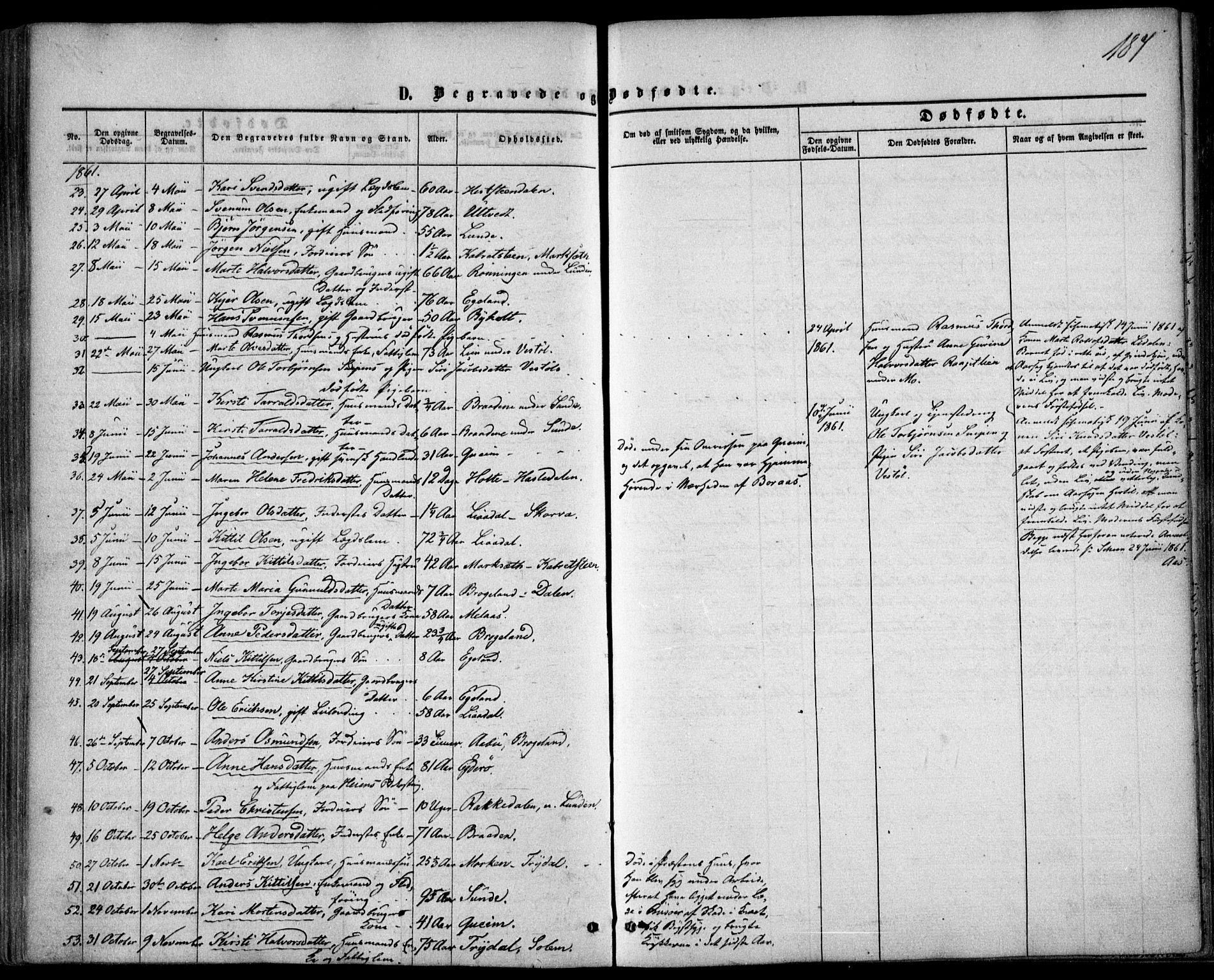 Gjerstad sokneprestkontor, AV/SAK-1111-0014/F/Fa/Faa/L0007: Parish register (official) no. A 7, 1858-1875, p. 187