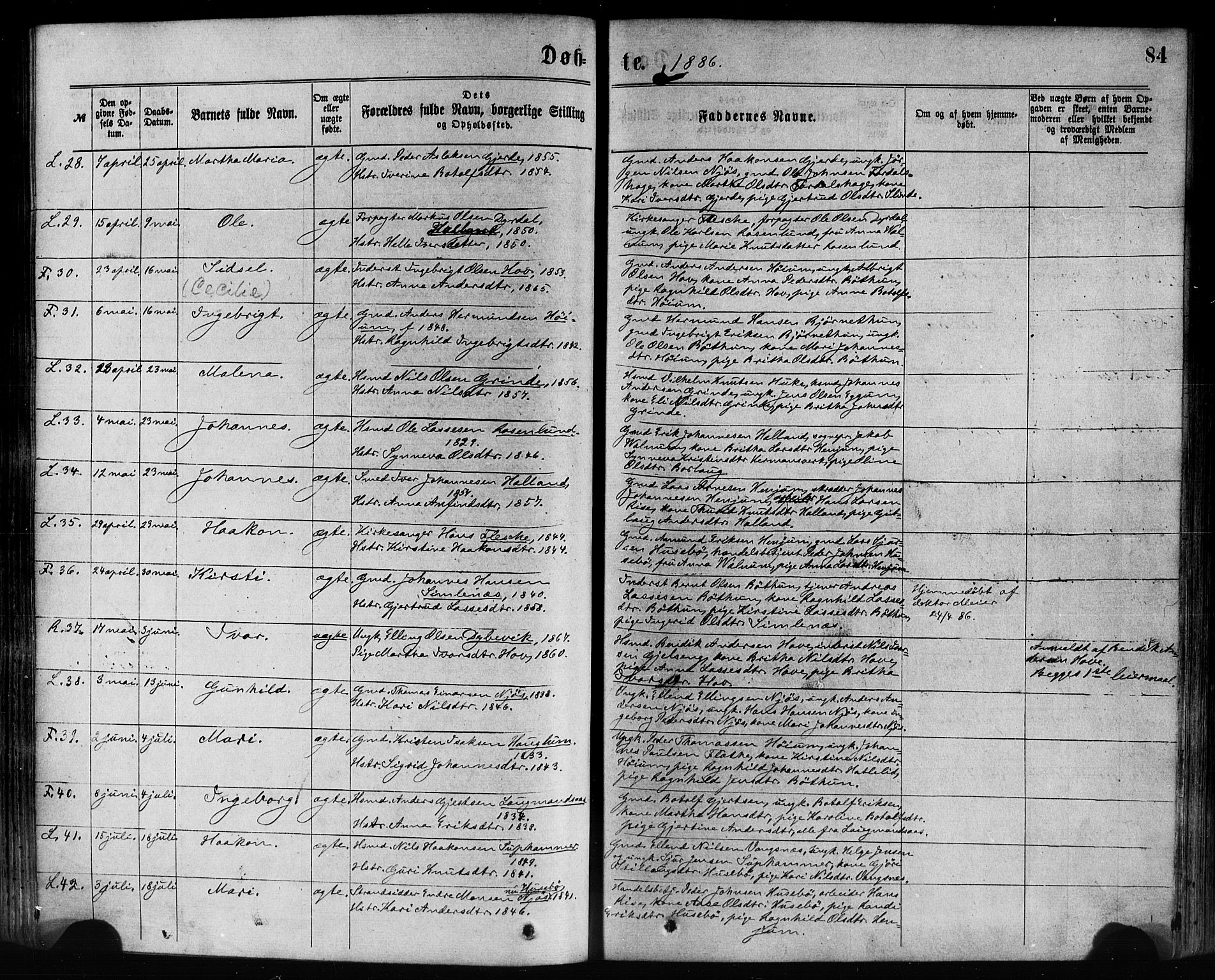 Leikanger sokneprestembete, SAB/A-81001: Parish register (official) no. A 9, 1869-1888, p. 84