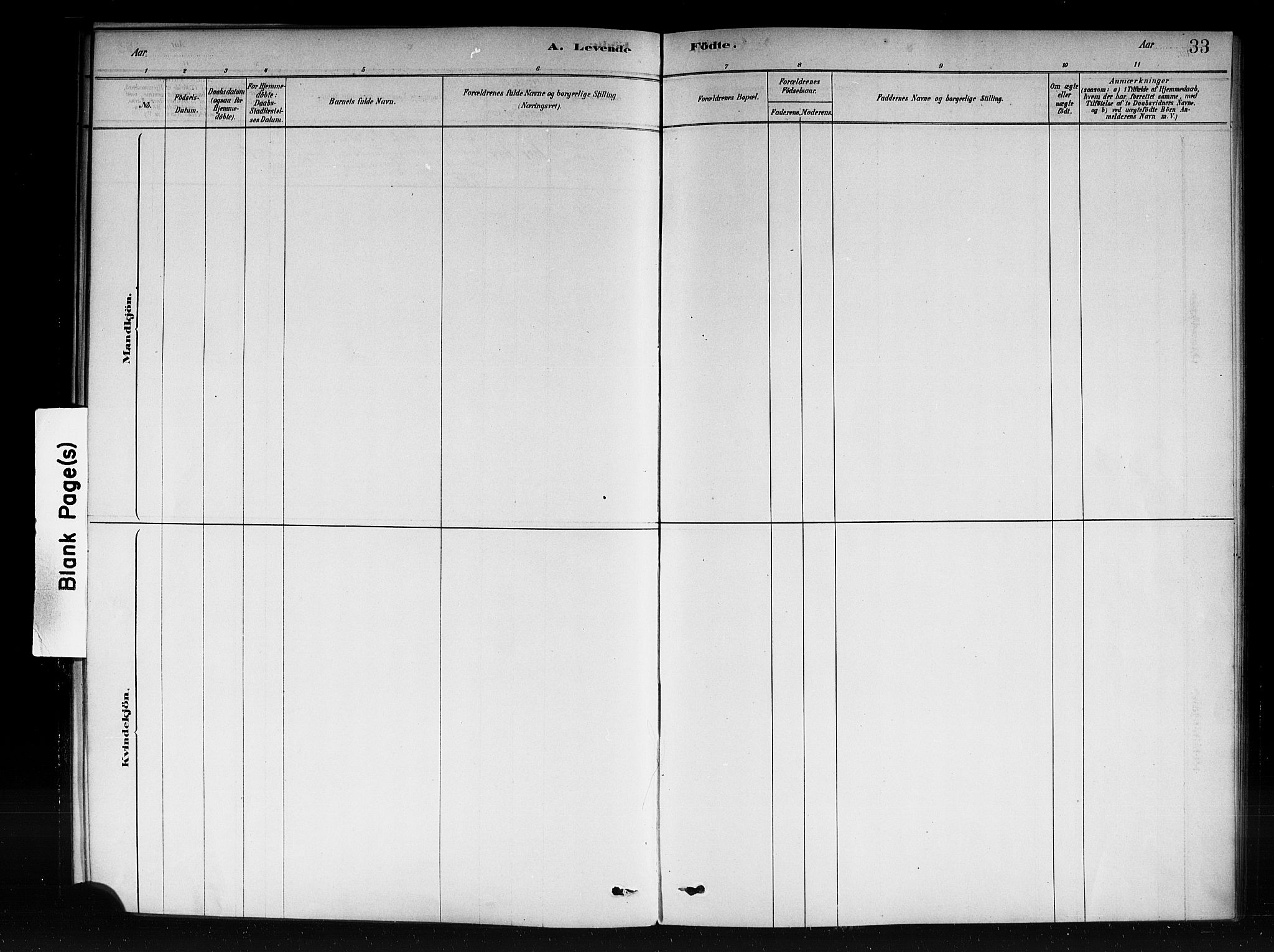 Vik sokneprestembete, AV/SAB-A-81501/H/Haa/Haac/L0001: Parish register (official) no. C 1, 1878-1890, p. 33