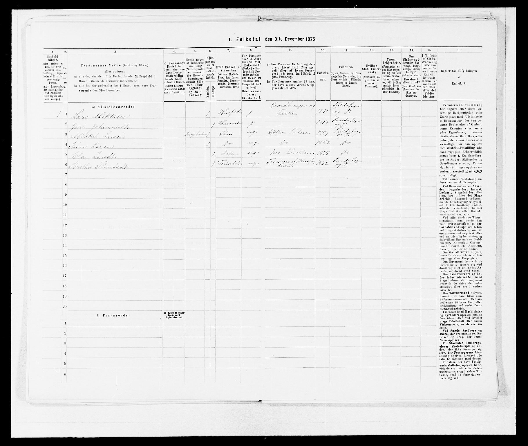 SAB, 1875 census for 1246P Fjell, 1875, p. 786