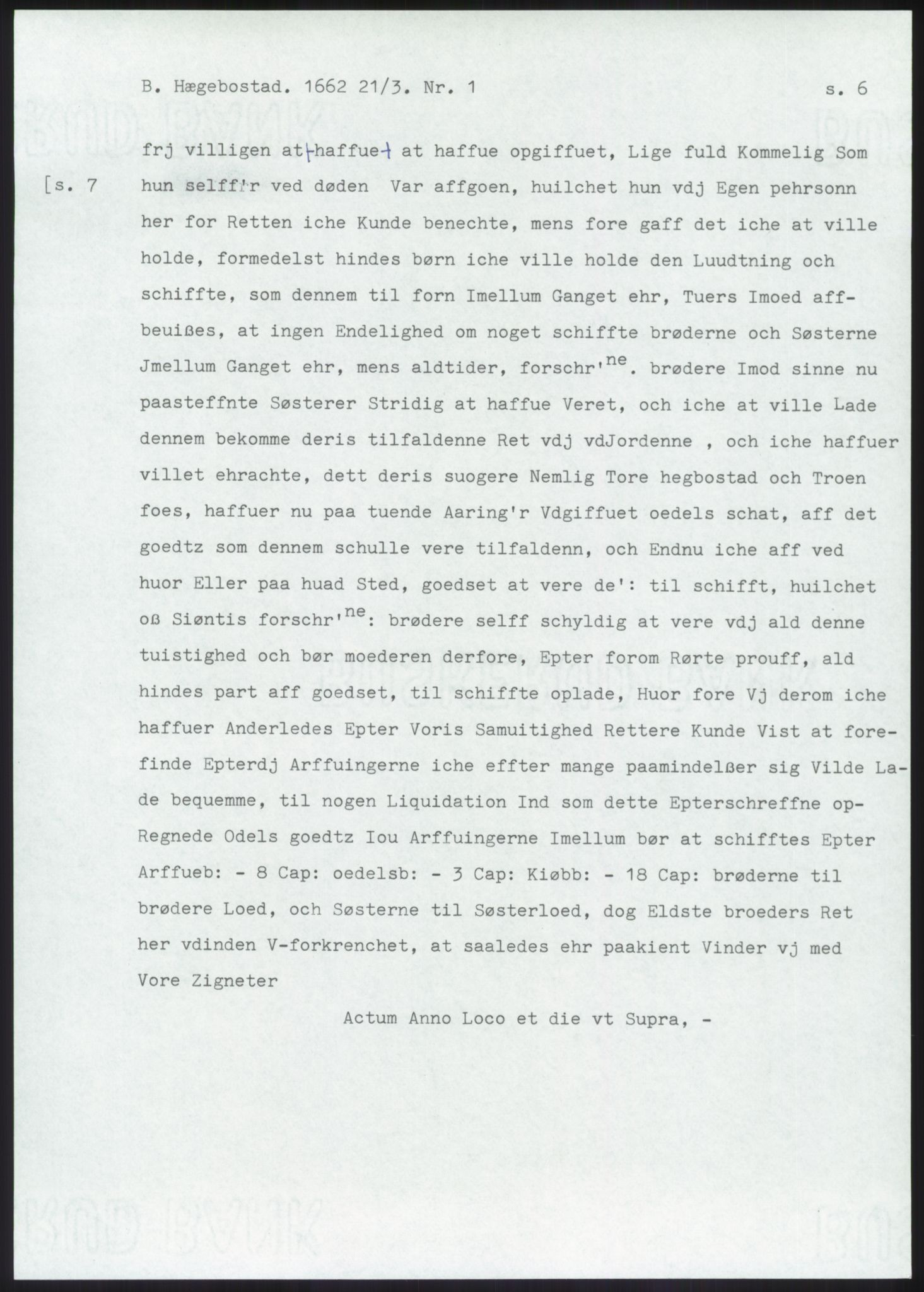 Samlinger til kildeutgivelse, Diplomavskriftsamlingen, AV/RA-EA-4053/H/Ha, p. 1711