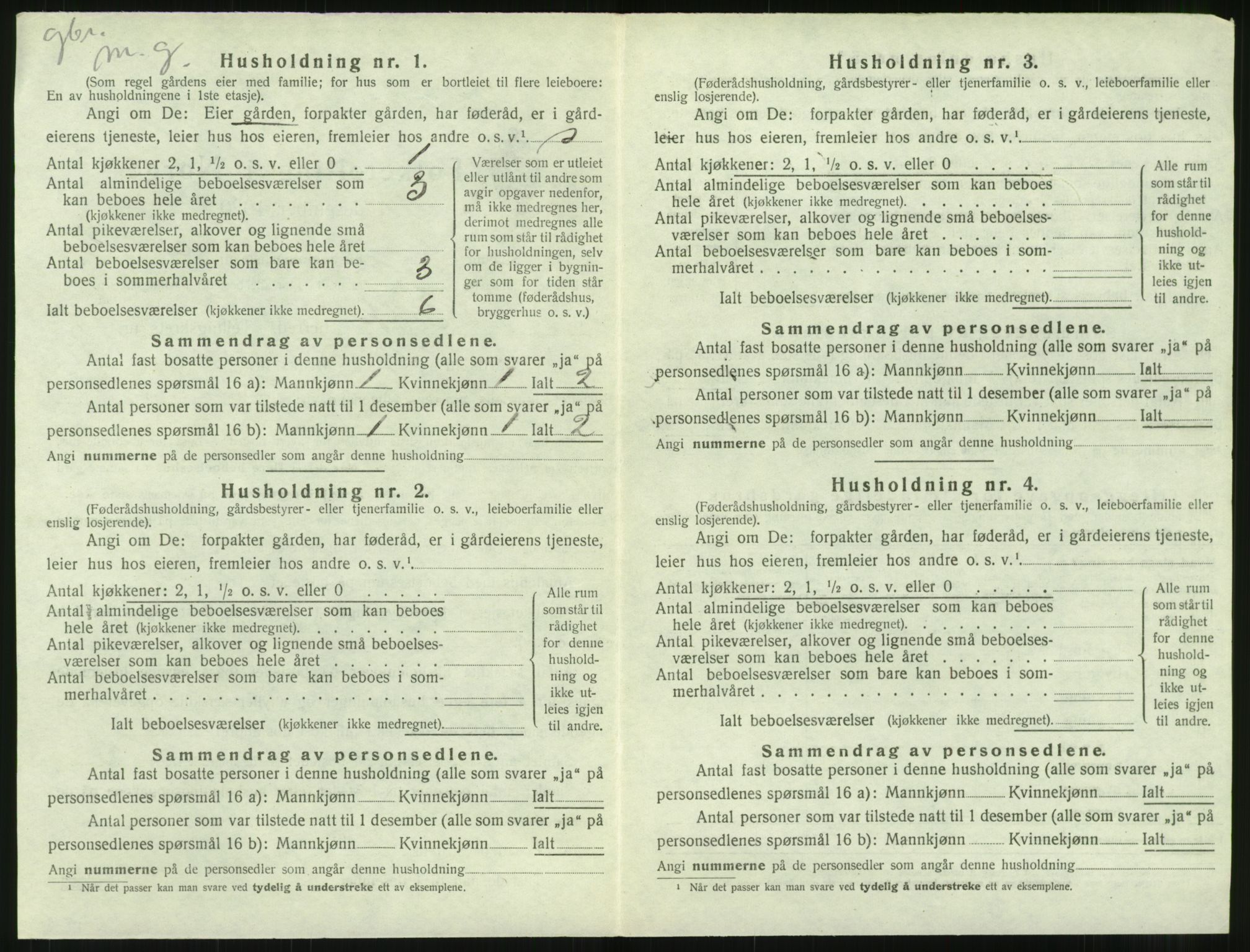SAT, 1920 census for Bolsøy, 1920, p. 1464