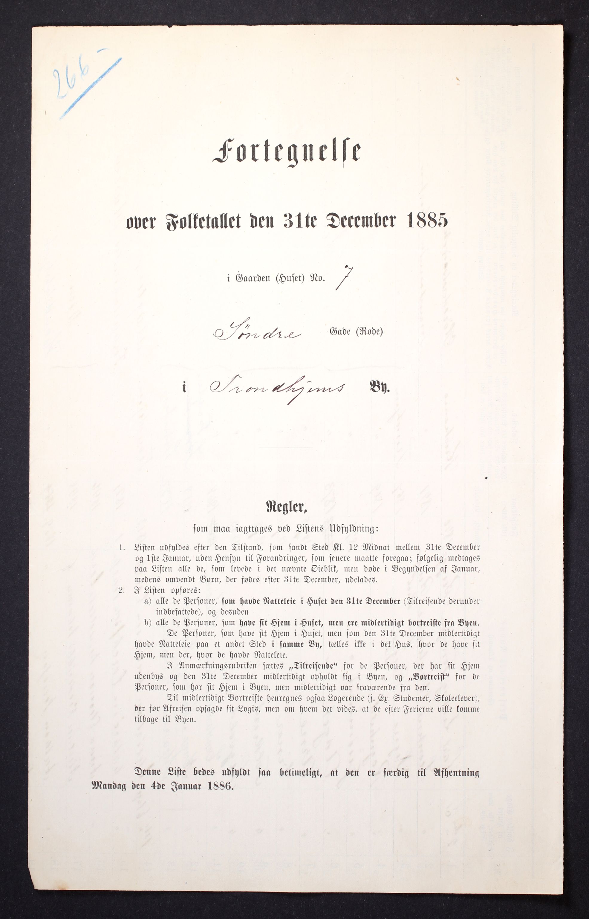 SAT, 1885 census for 1601 Trondheim, 1885, p. 1093