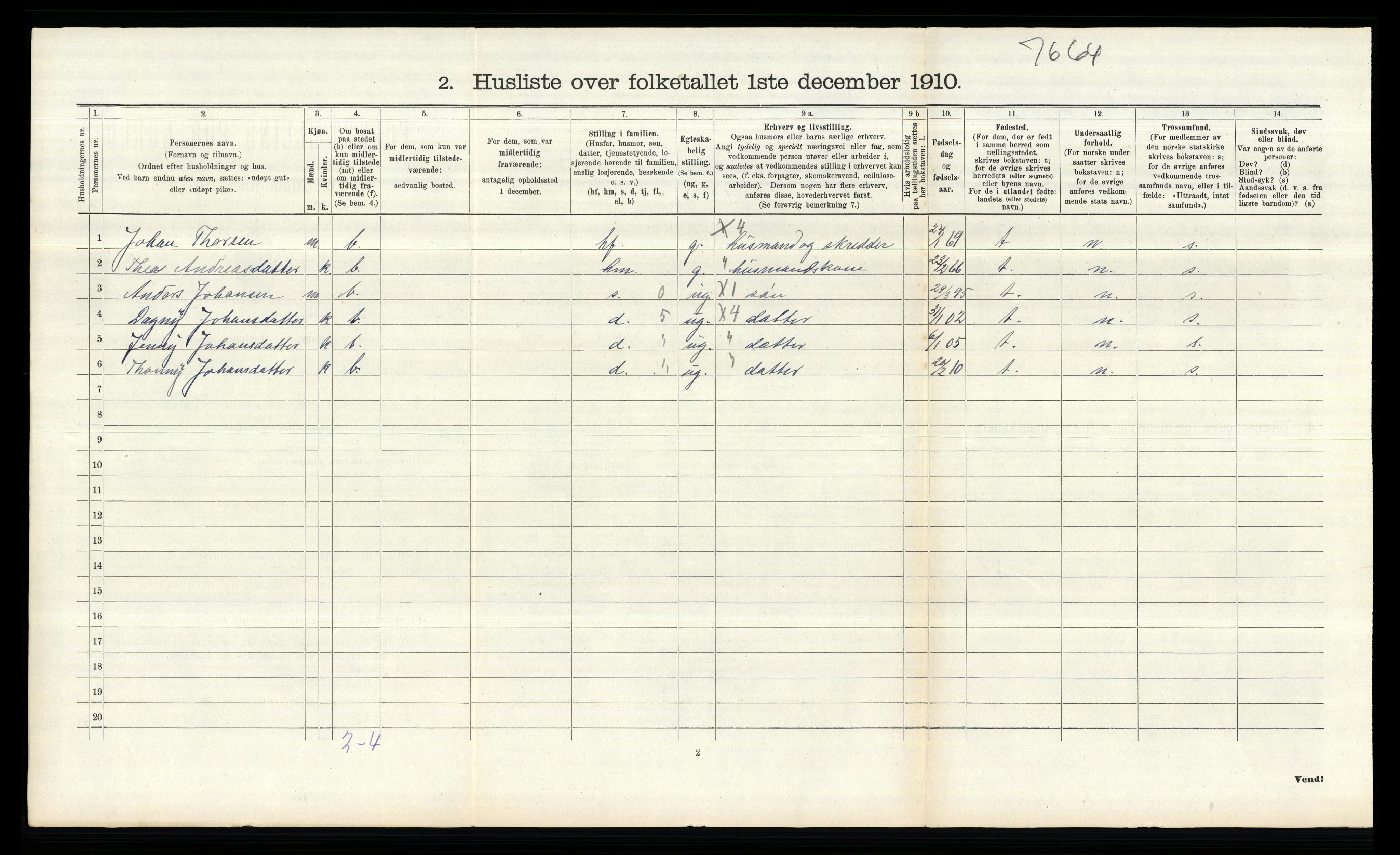 RA, 1910 census for Øymark, 1910, p. 415