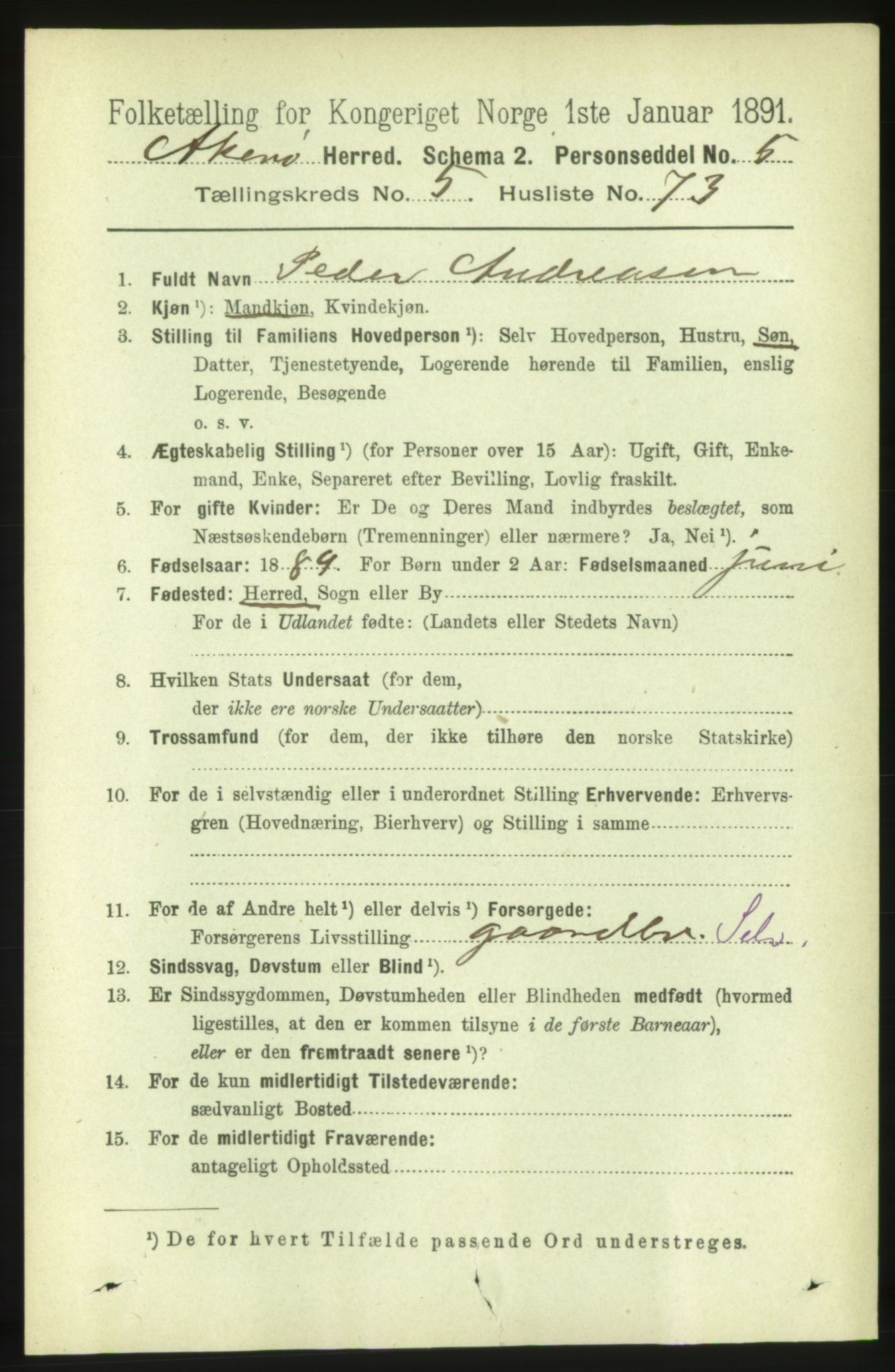 RA, 1891 census for 1545 Aukra, 1891, p. 2488