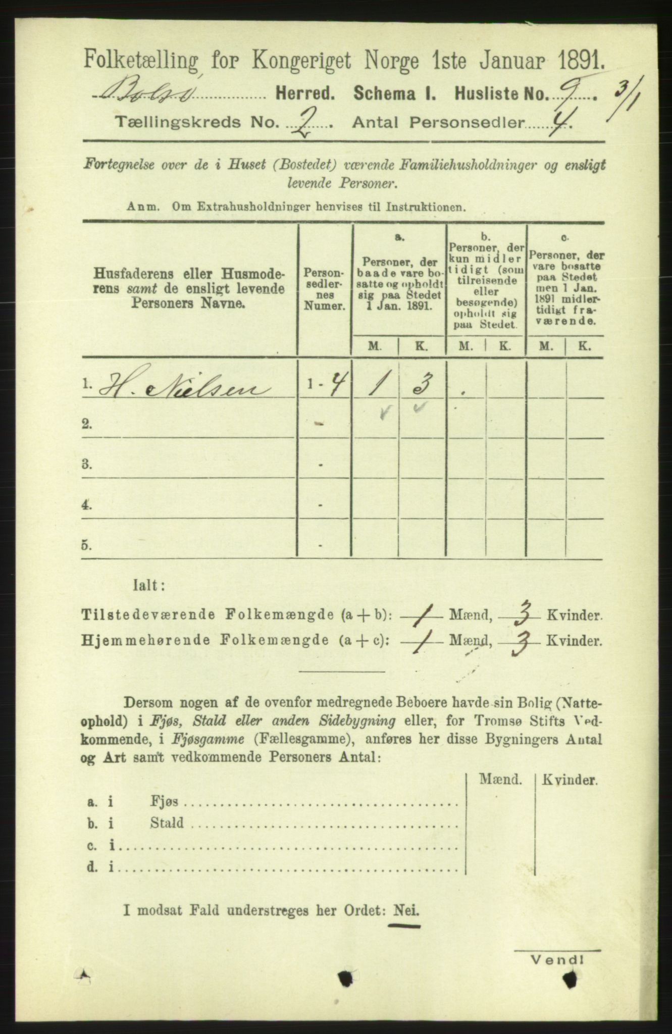 RA, 1891 census for 1544 Bolsøy, 1891, p. 855