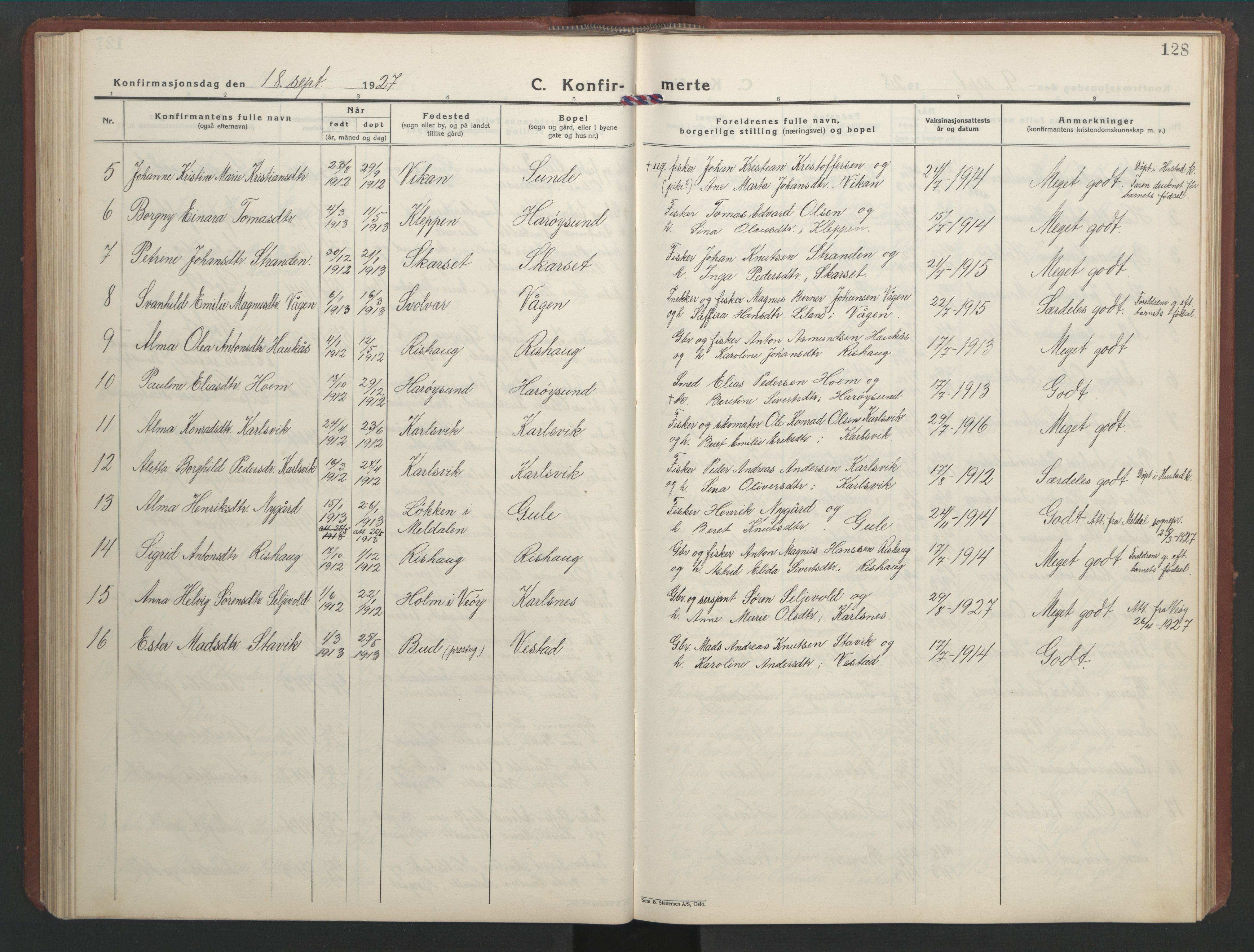 Ministerialprotokoller, klokkerbøker og fødselsregistre - Møre og Romsdal, AV/SAT-A-1454/566/L0775: Parish register (copy) no. 566C04, 1930-1946, p. 128