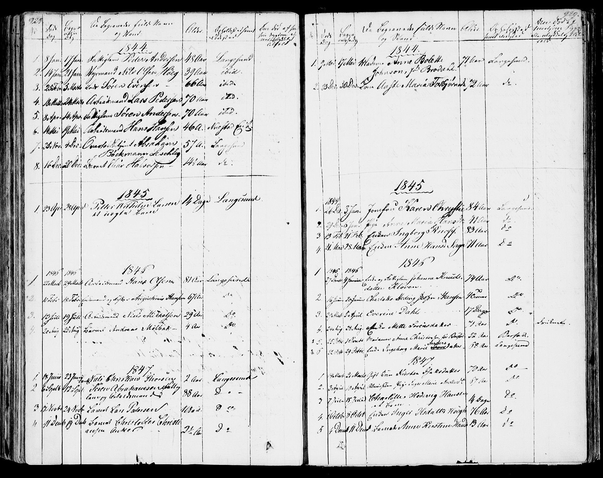 Bamble kirkebøker, SAKO/A-253/F/Fa/L0004: Parish register (official) no. I 4, 1834-1853, p. 928-929