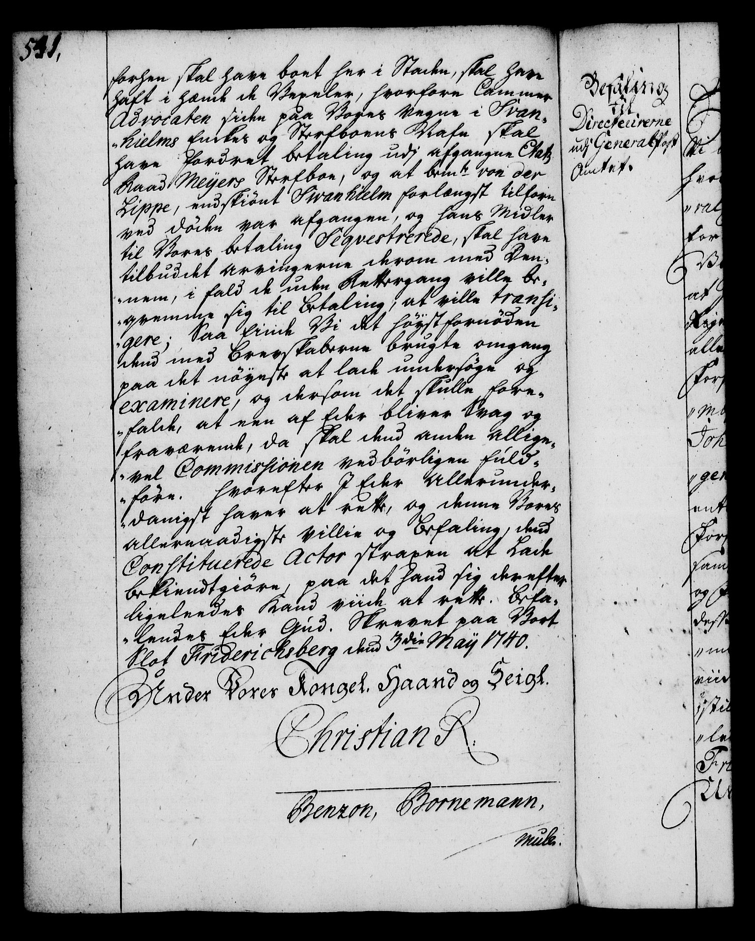 Rentekammeret, Kammerkanselliet, AV/RA-EA-3111/G/Gg/Gga/L0004: Norsk ekspedisjonsprotokoll med register (merket RK 53.4), 1734-1741, p. 541